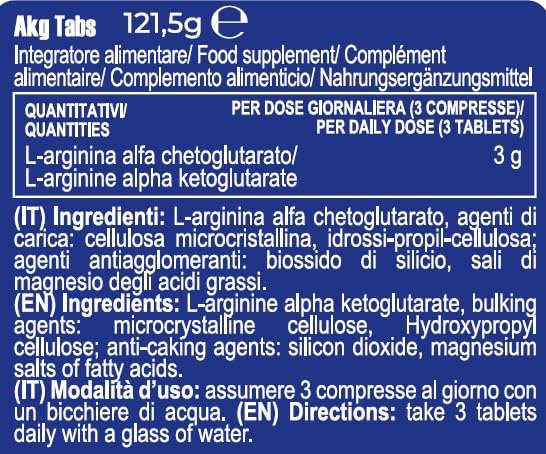 YAMAMOTO Aminoacidi e BCAAs AKG TABS integratore 90 compresse 1000 mg