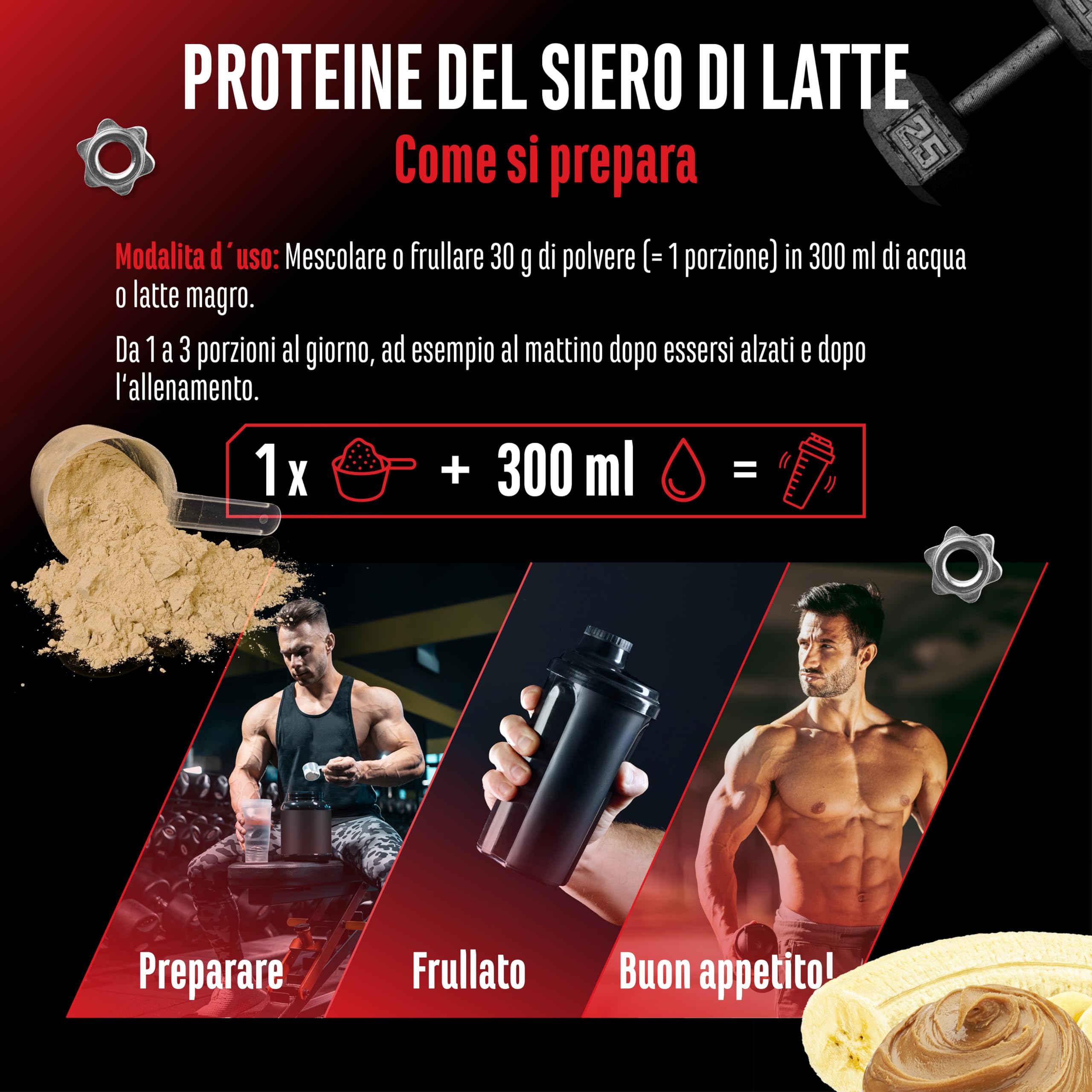 Elite Whey Protein Whey Proteine Complesso whey protein 1000 g burro di arachidi e banana isolato