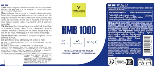 Yamamoto Aminoacidi e BCAAs HMB 1000 compresse 90 calcio HMB