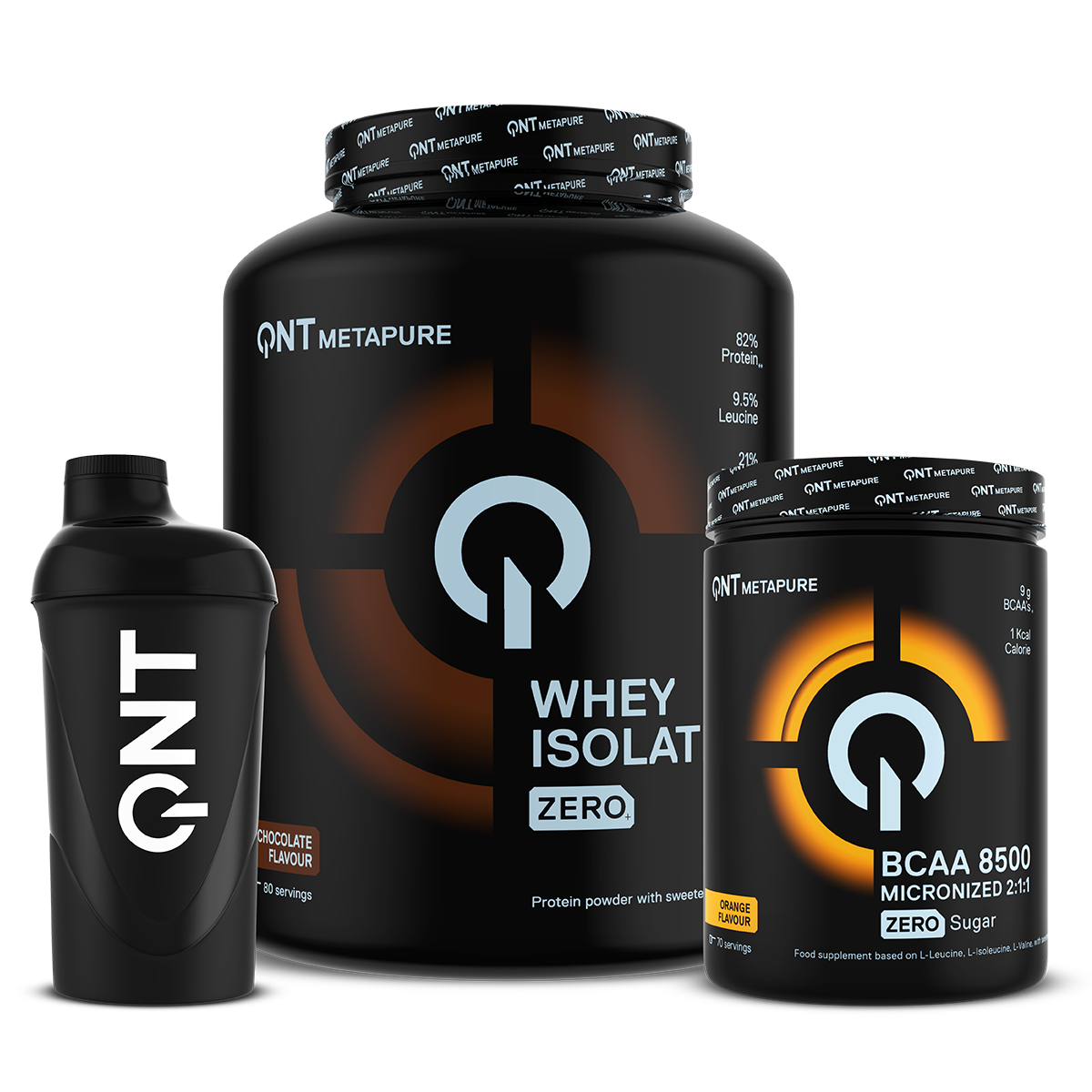 QNT Bundles Mass Gainer Pack bundle 908 g whey Belgian chocolate + BCAA Lemon 350 g