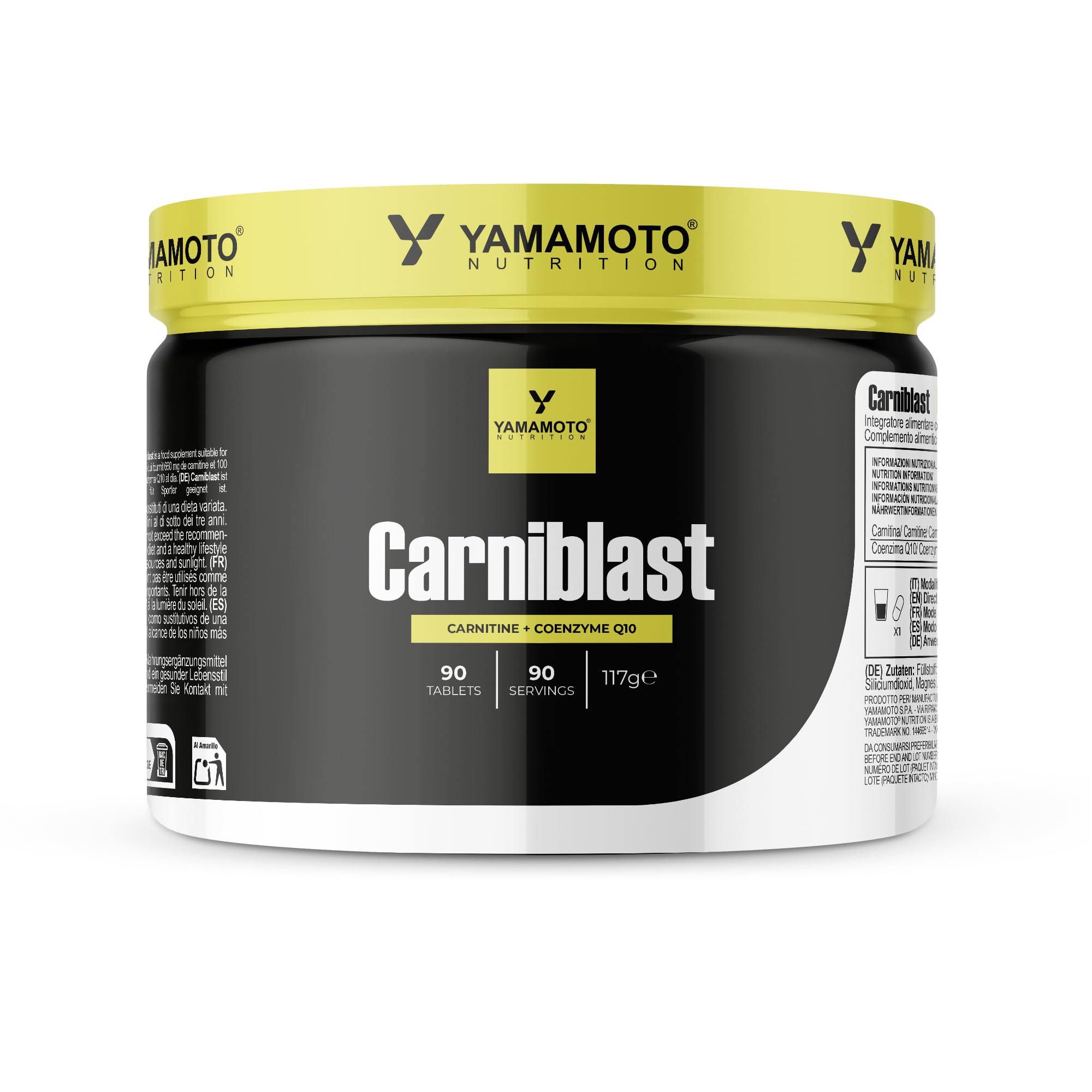 YAMAMOTO Aminoacidi e BCAAs CarniBLAST integratore L-carnitina 90 compresse 3 forme