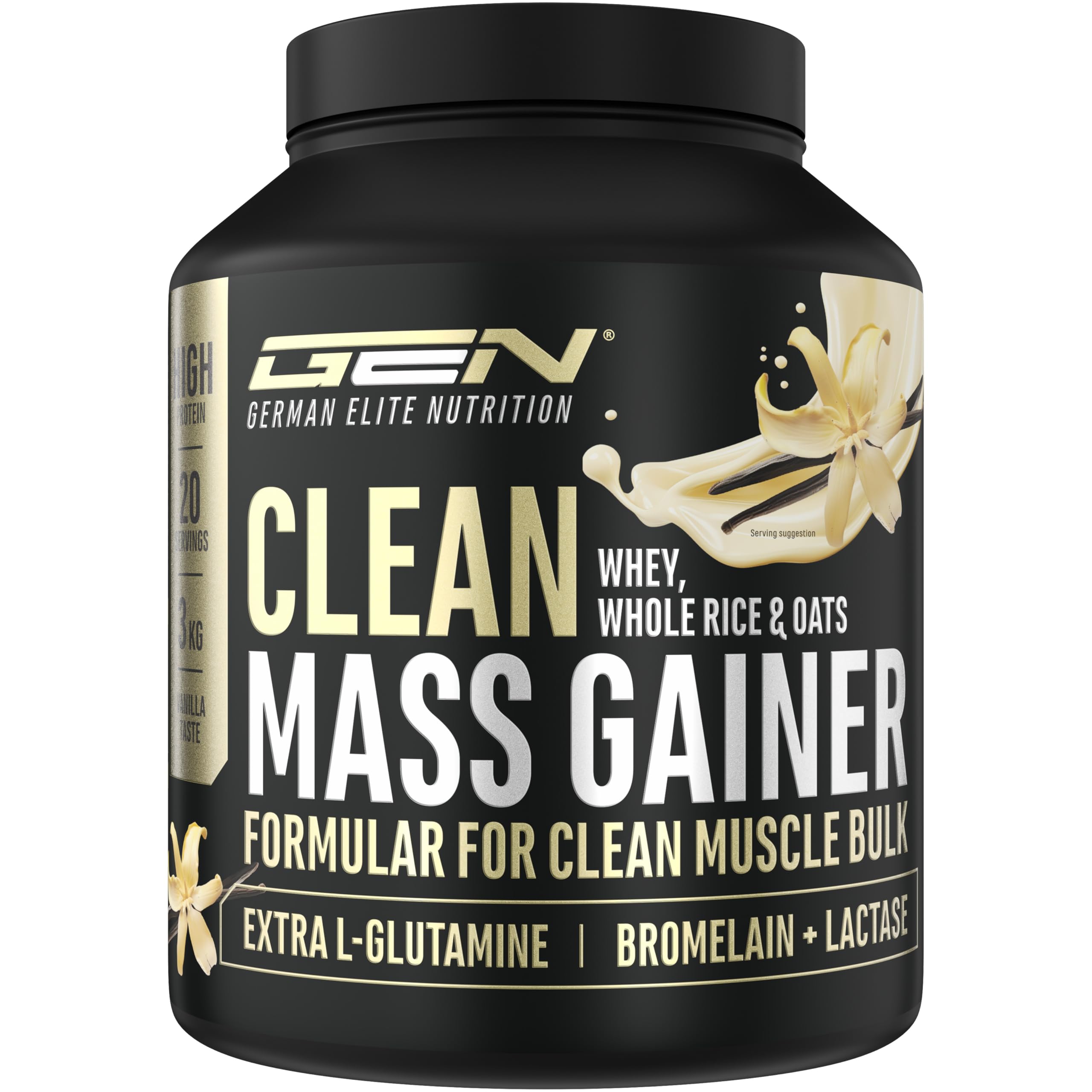 Elite Carbs & Mass Gainers Clean Weight Gainer gainer Vaniglia 3 kg 36 g proteine