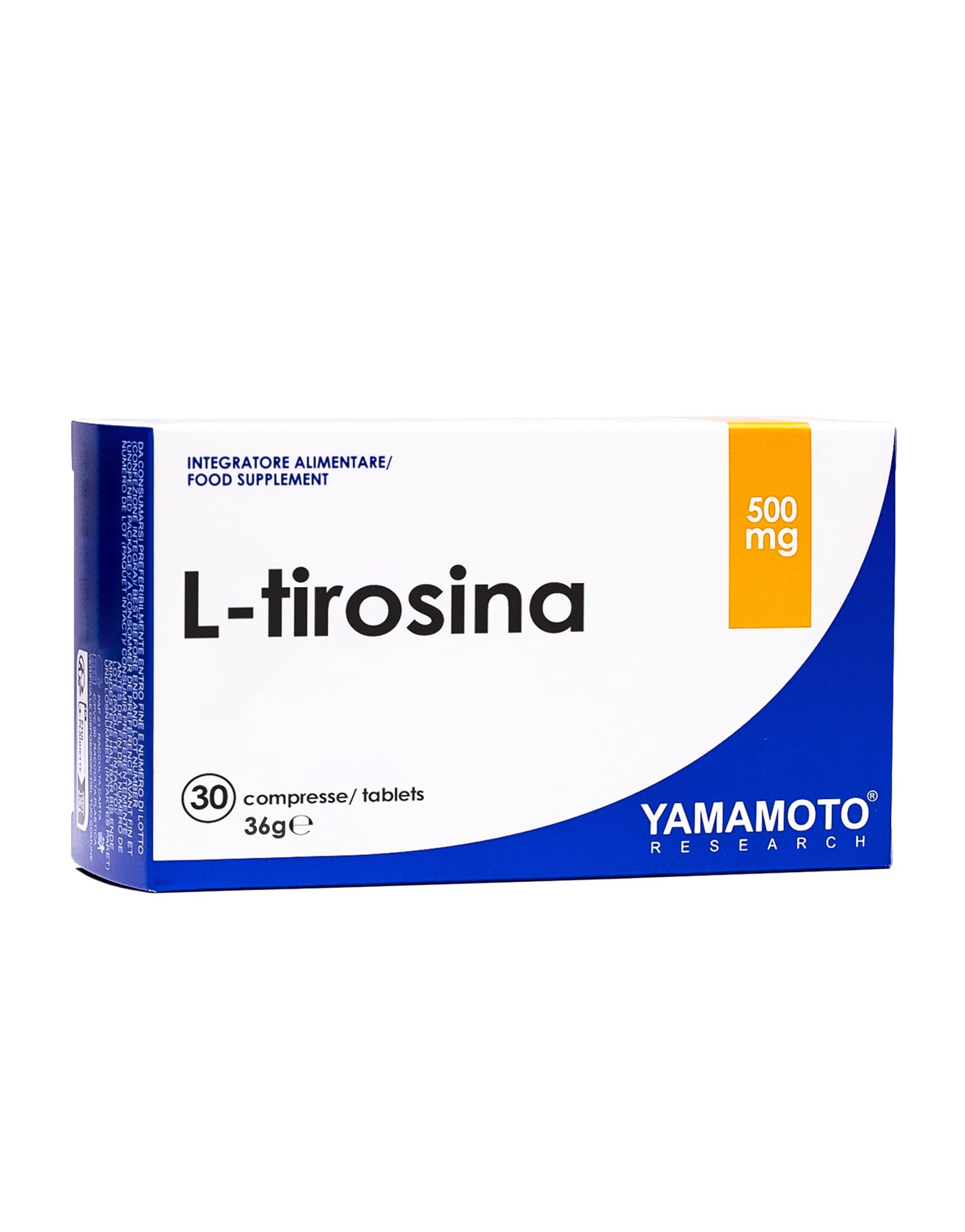YAMAMOTO Sonno, Benessere Mentale e Memoria L-tirosina integratore 30 compresse 500 mg