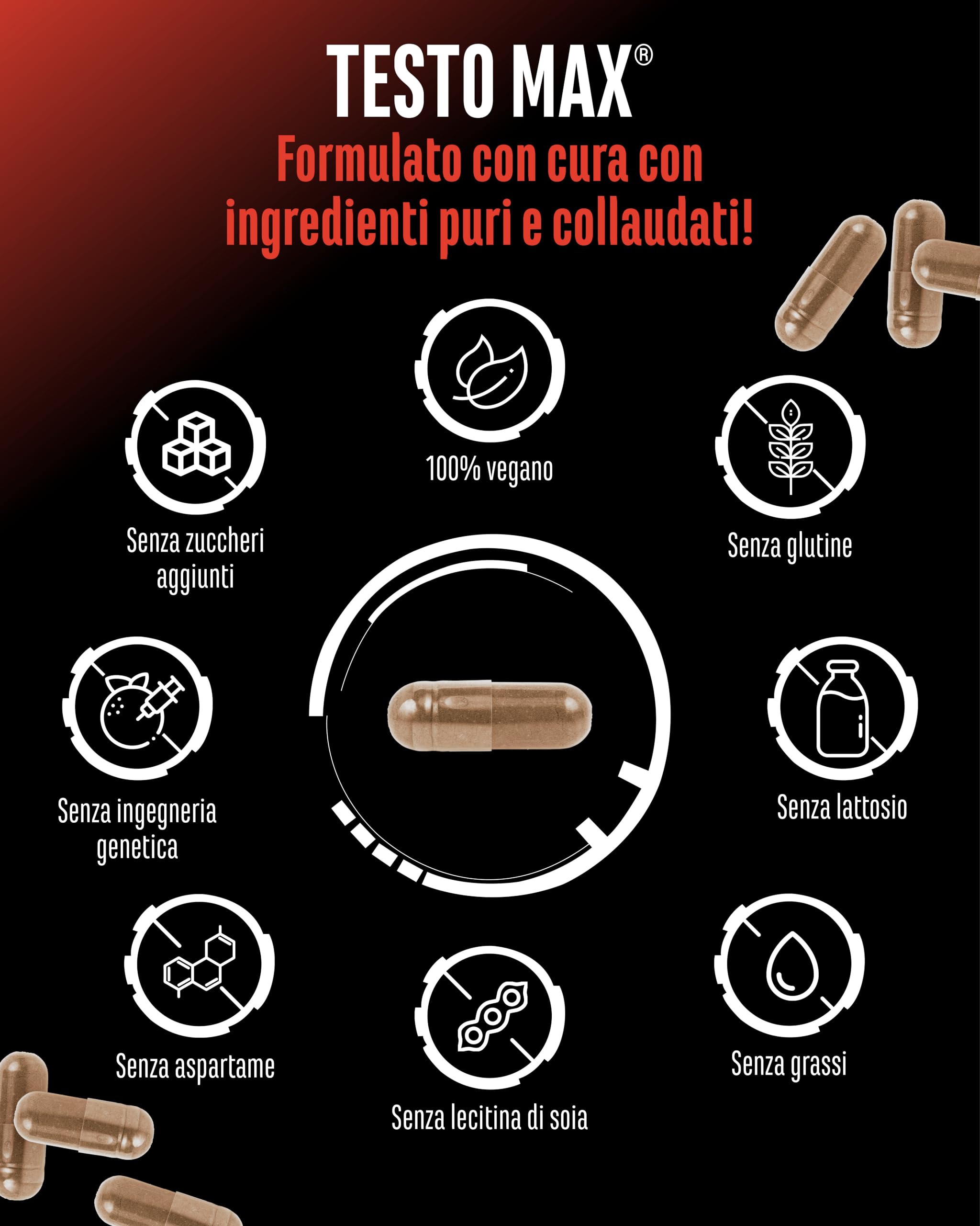 Elite Testo & Vitality Botanicals Testo MAX capsule 270 vegan con zinco