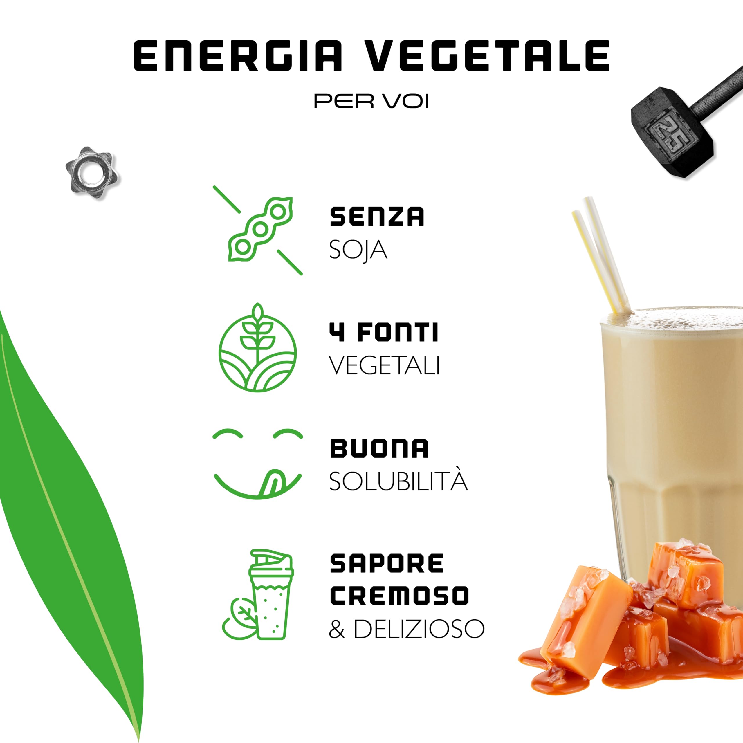 Elite Plant Protein GEN Vegan Protein 750 g proteine vegane al caramello salato