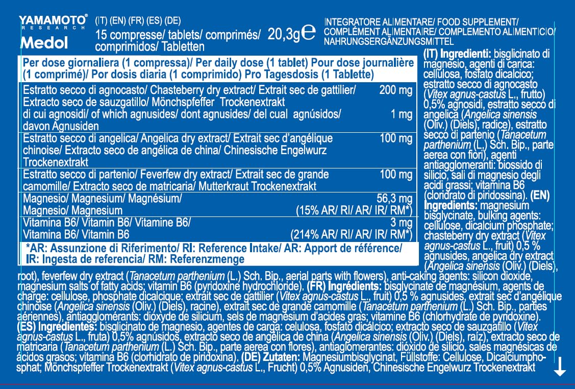 YAMAMOTO Vitamine e Minerali Medol compresse 15 compresse per il ciclo