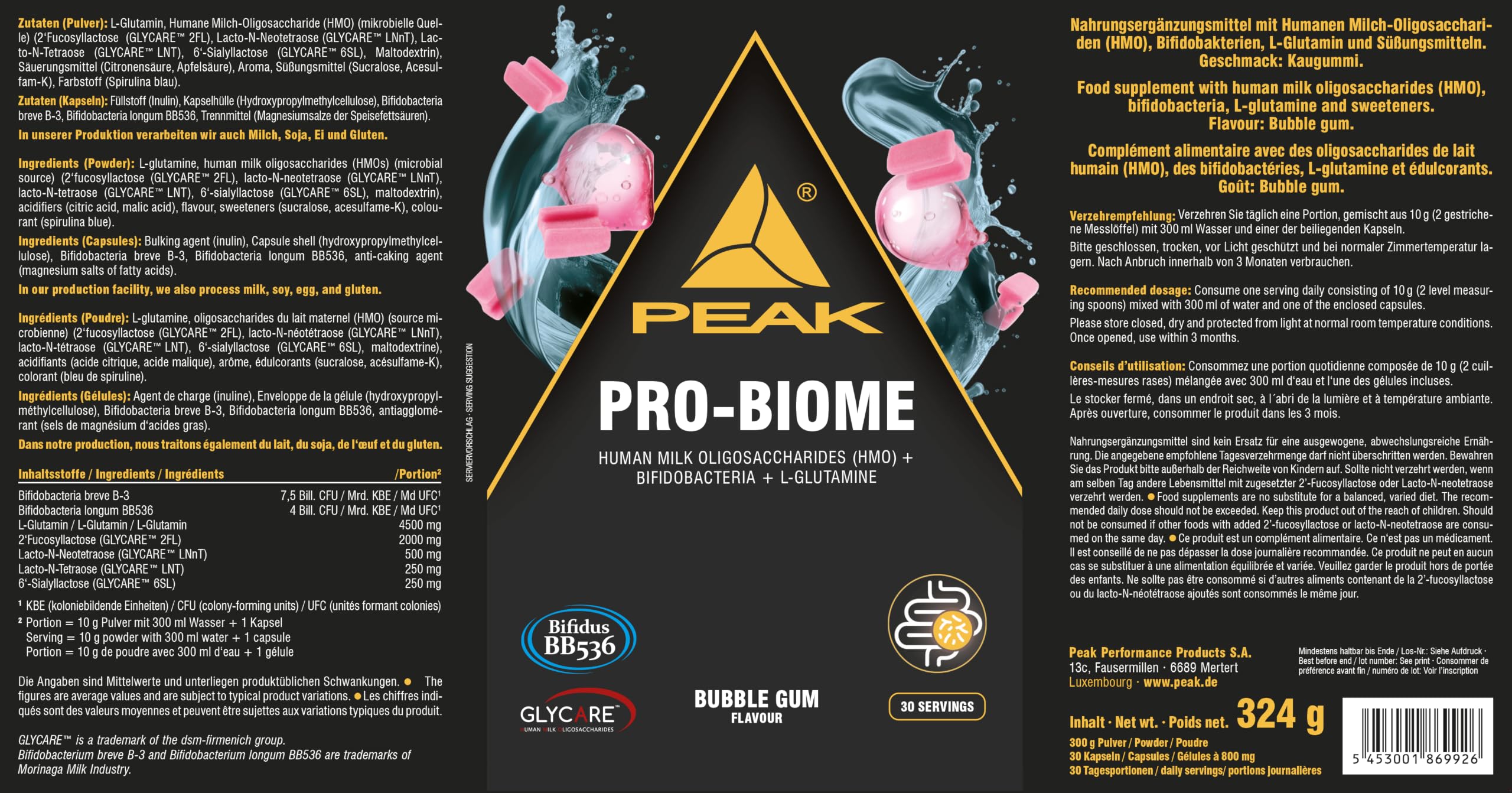 Green Peak Health Pro-Biome integratore intestinale 324 g Chewing Gum