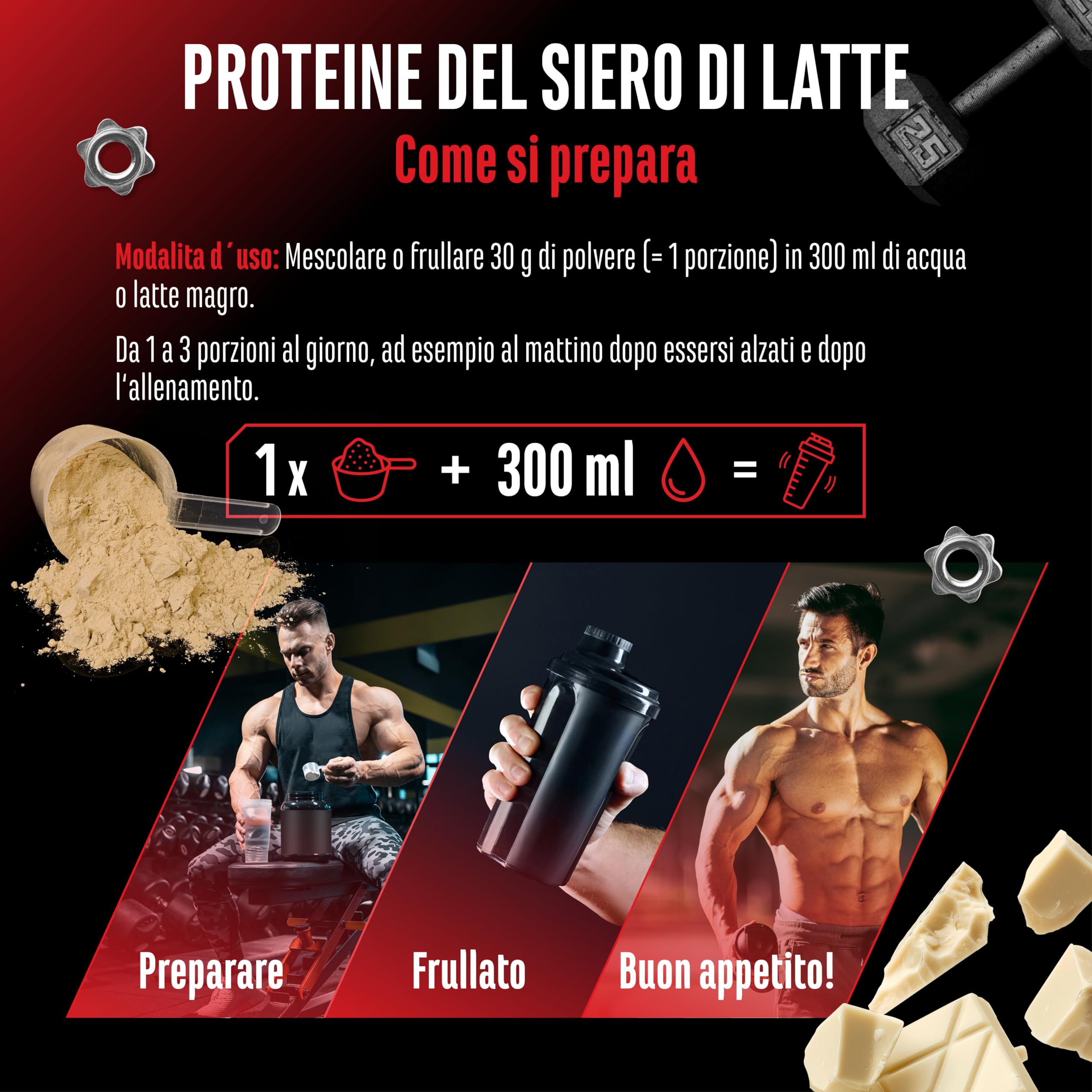 Elite Whey Protein Whey Protein Complex proteine in polvere 1000 g cioccolato bianco