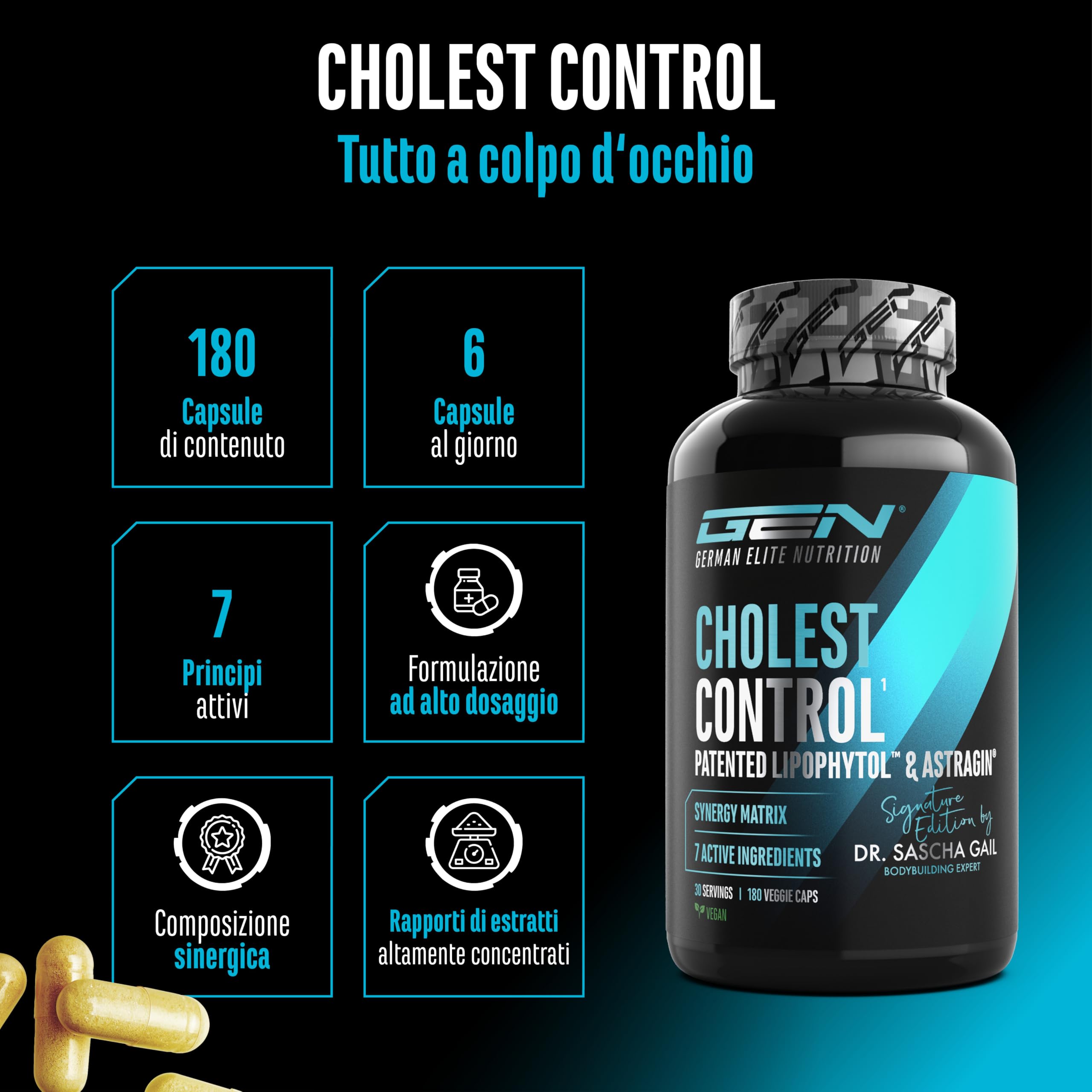 Elite Organ, Joint & Health Support Cholest Control capsule 180 vegane