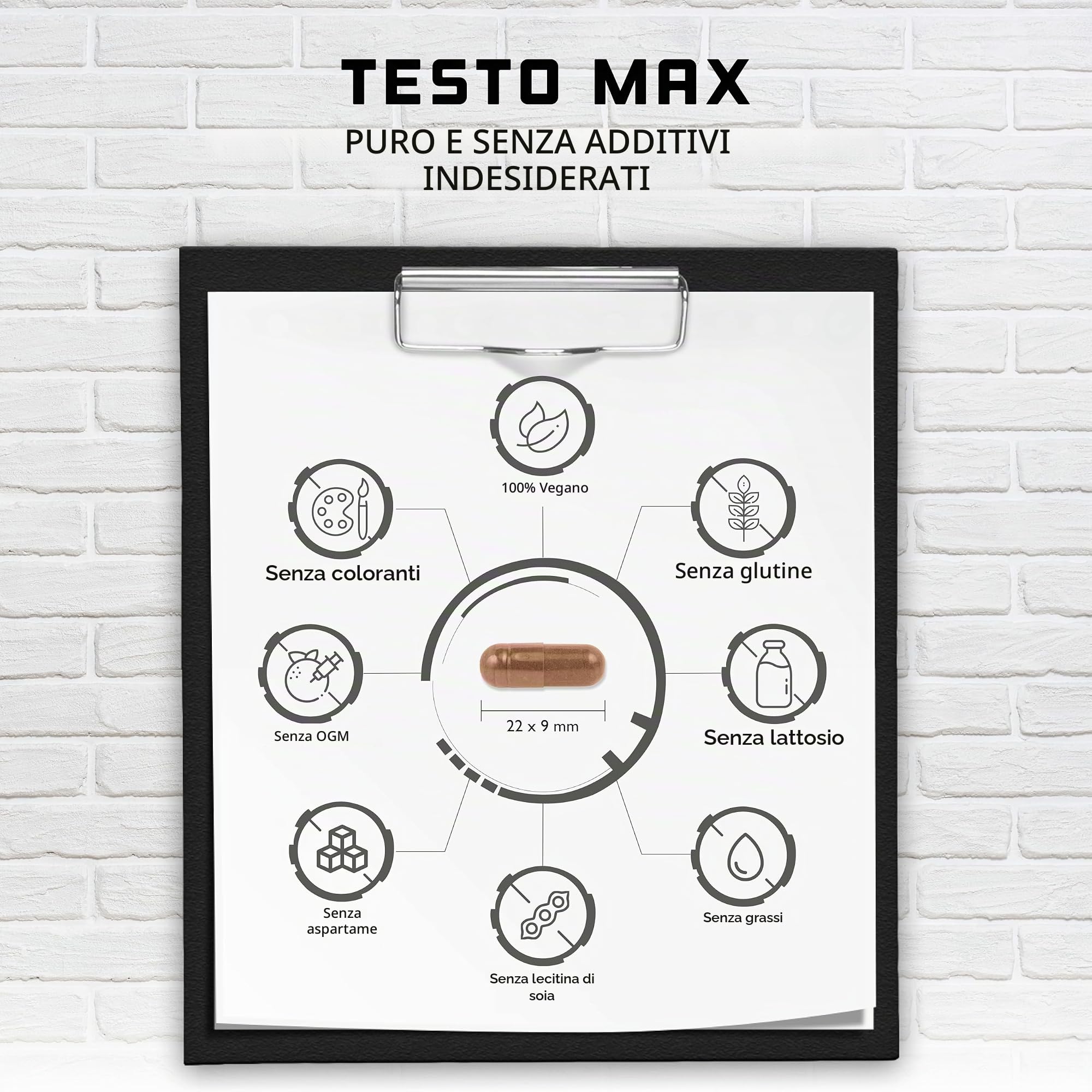 Elite Testo & Vitality Botanicals Testo MAX integratore vegano 270 capsule