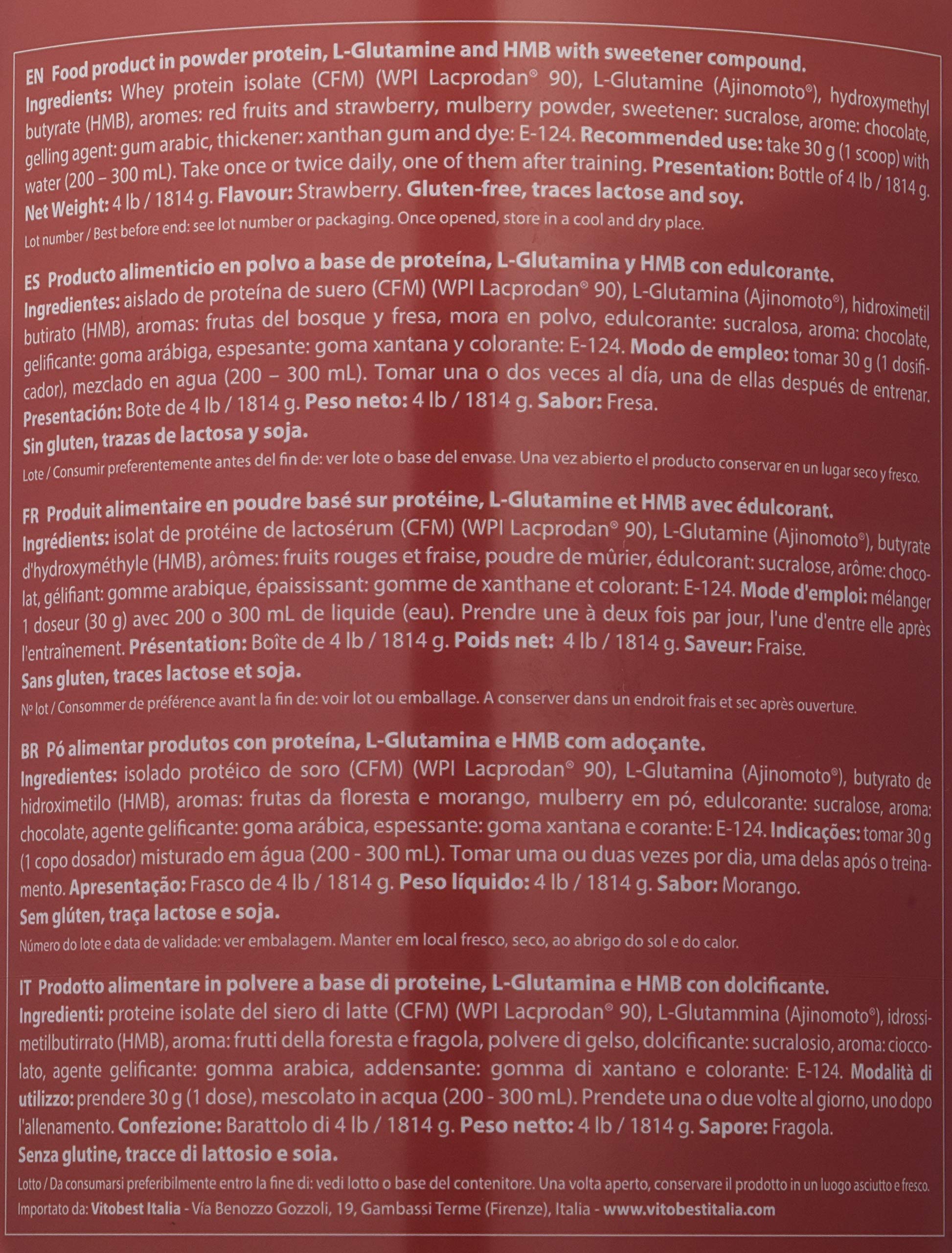 Vitobest Proteins Vit-O-Best proteine in polvere fragola 1814 g isolate