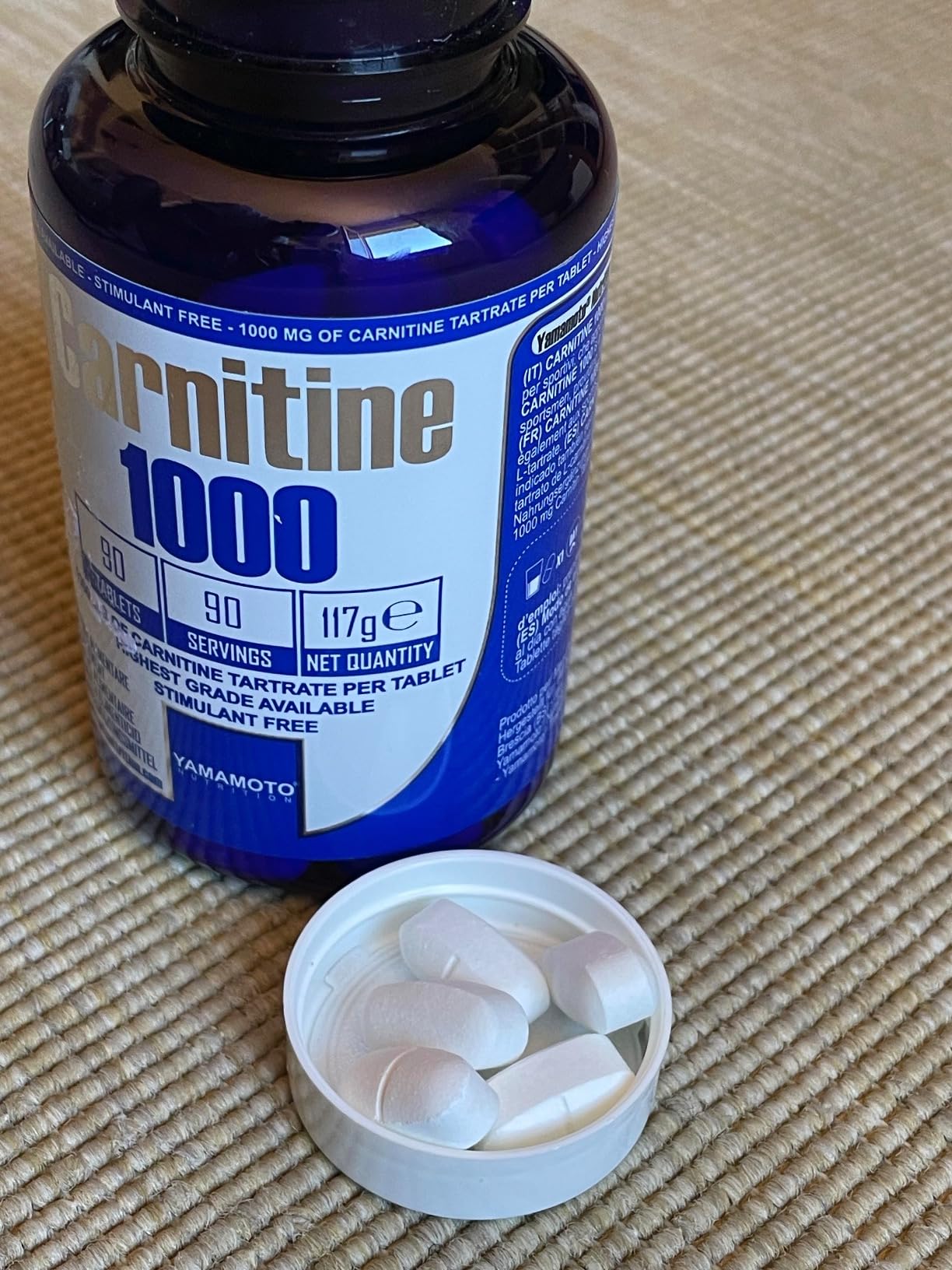 YAMAMOTO Aminoacidi e BCAAs Carnitine 1000 integratore carnitina 90 compresse 1000 mg