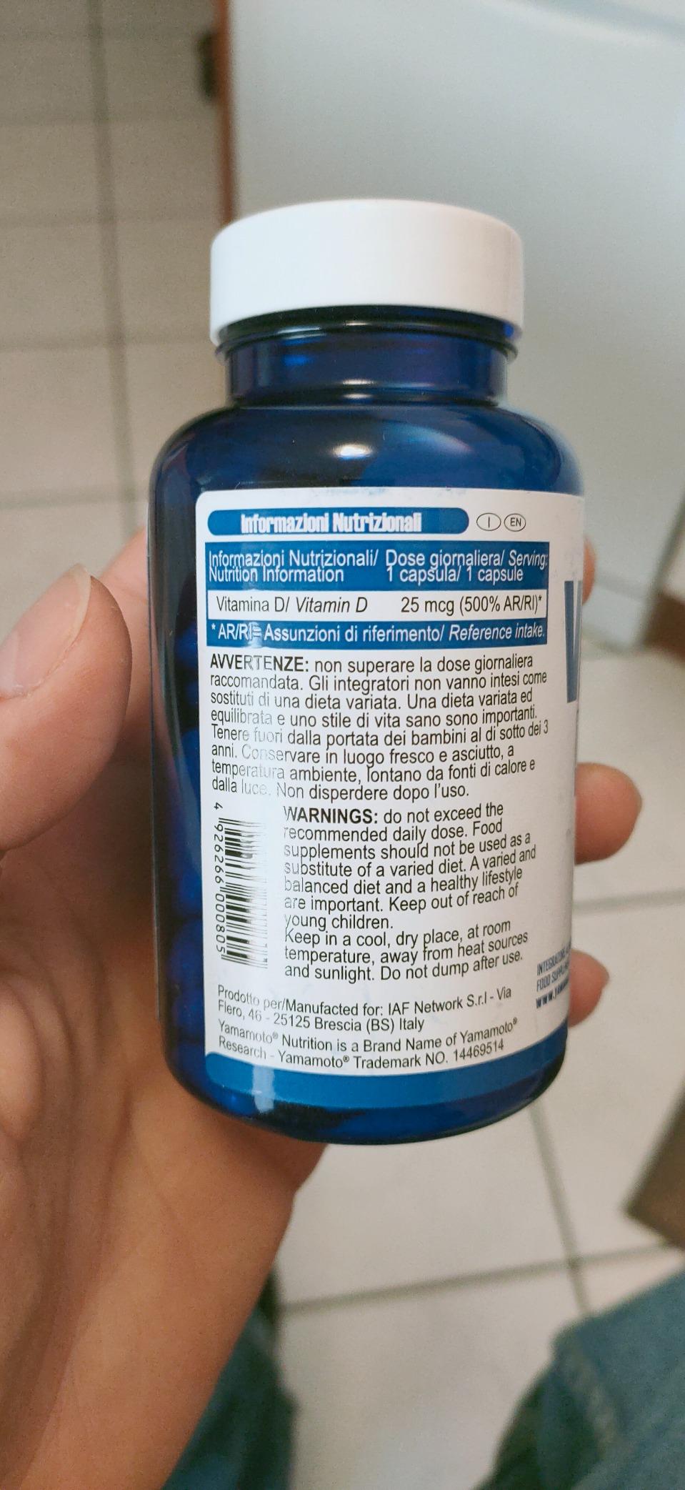 YAMAMOTO Vitamine e Minerali Vitamin D integratore 90 capsule 25 mcg