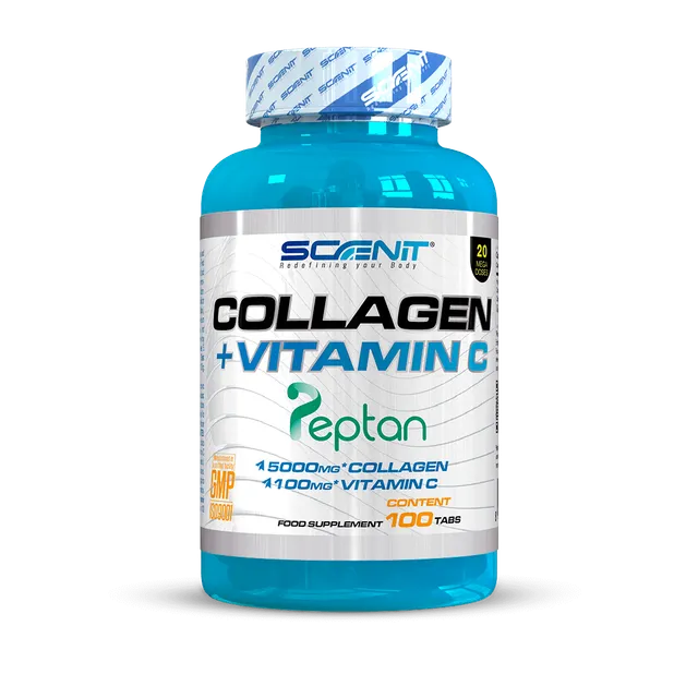Scenit Nutrition Suplementos esenciales Collagen Peptan + Vitamin C compresse 100 compresse
