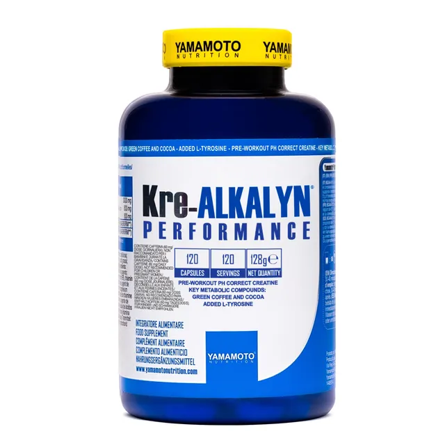 YAMAMOTO Creatina Kre-ALKALYN® PERFORMANCE capsule 120 capsule con caffeina