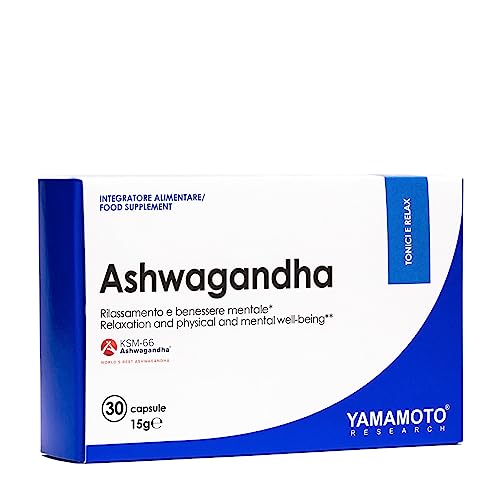 YAMAMOTO Sonno, Benessere Mentale e Memoria Ashwagandha capsule 30 capsule KSM-66