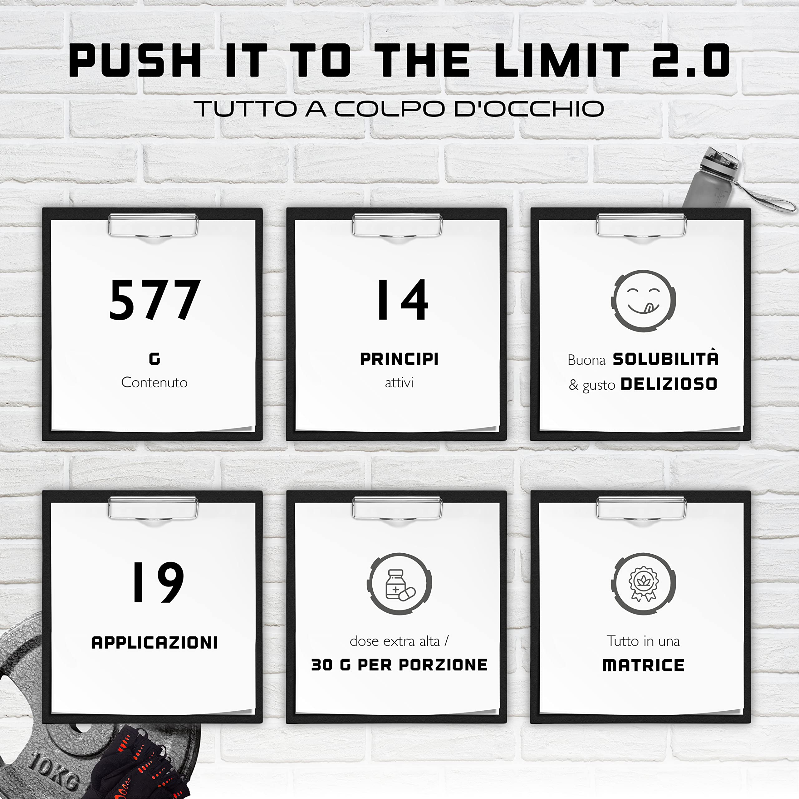 Elite Pre-Workout & Pump Push it to the Limit pre-workout Frutti di bosco 577 g caffeina