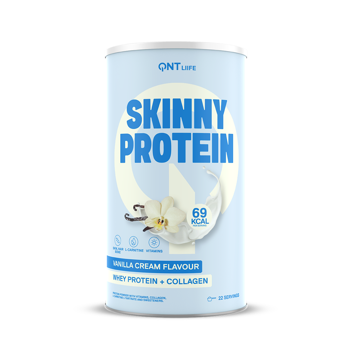 QNT Skinny Protein proteine in polvere Iced Coffee 440 g senza zuccheri aggiunti