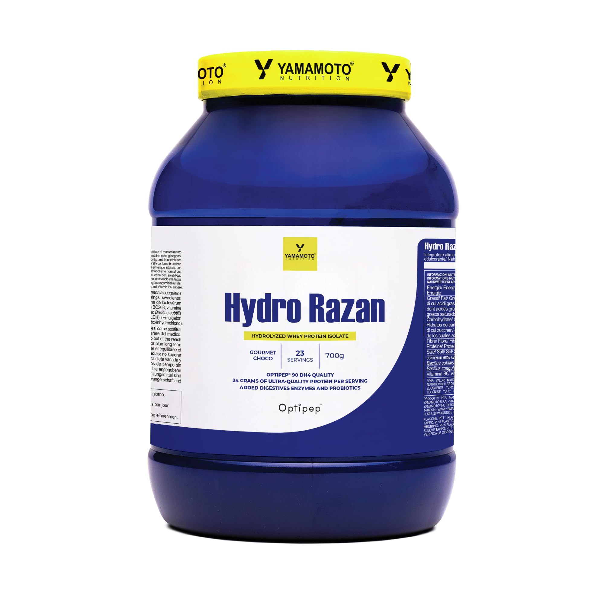 YAMAMOTO Proteine Hydro RAZAN® new formula proteine idrolizzate Cioccolato 2000 g Optipep 90