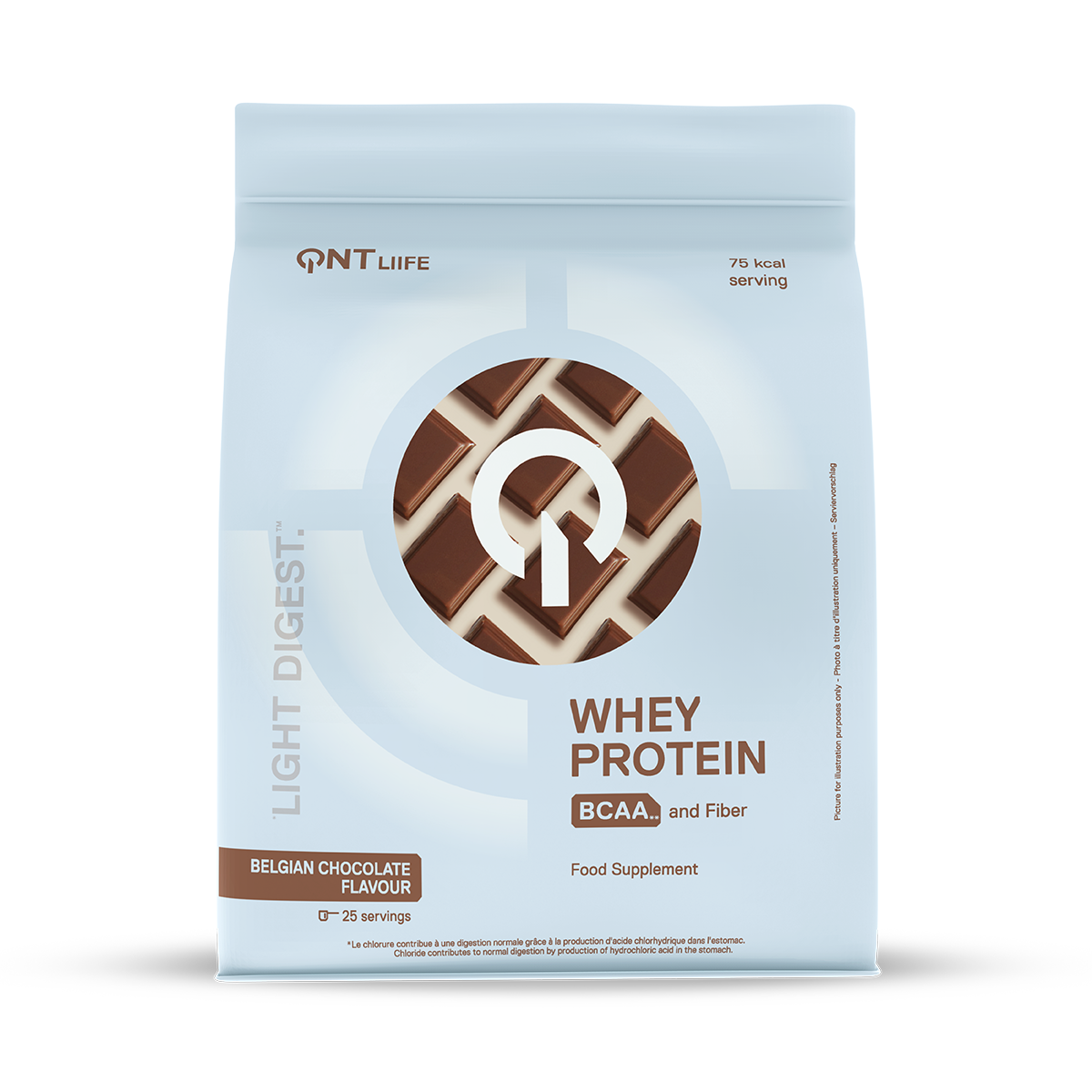 QNT Light Digest Whey Protein whey cioccolato belga 500 g 11 gusti