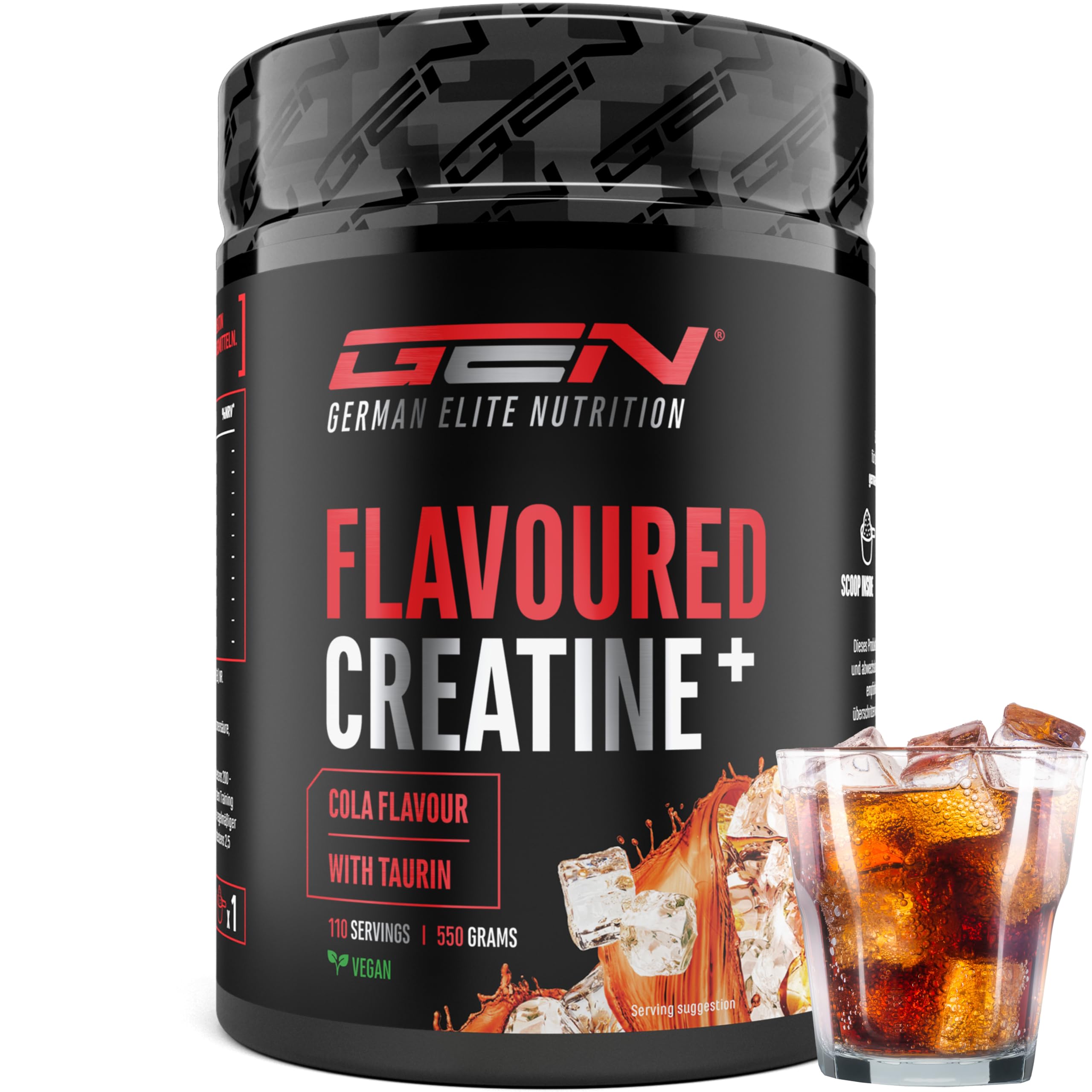 Elite Creatine Flavoured Creatine in polvere 550 g Red Apple con taurina