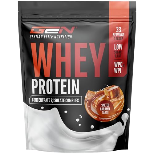 Elite Whey Protein proteine in polvere 1 kg caramello salato con isolato