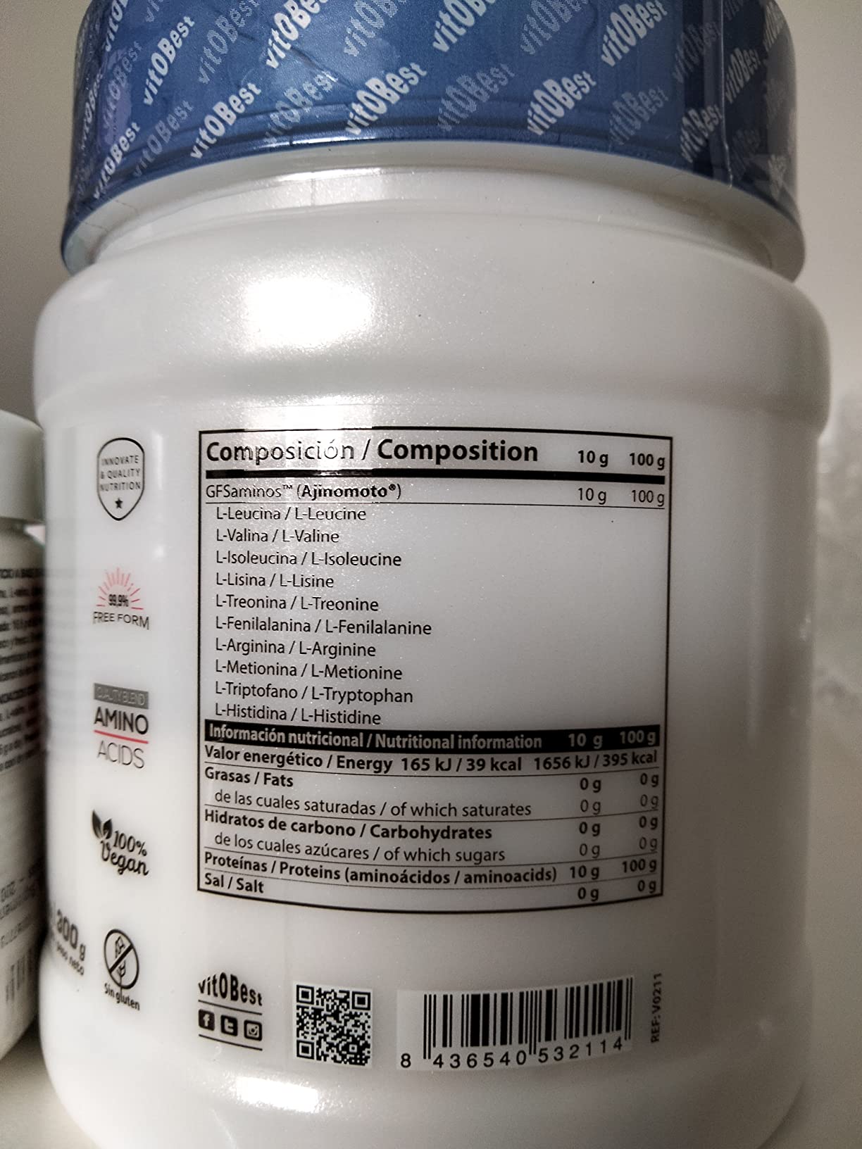 Vitobest Aminoacidi Vit-O-Best GFS Aminos aminoacidi in polvere 200 g