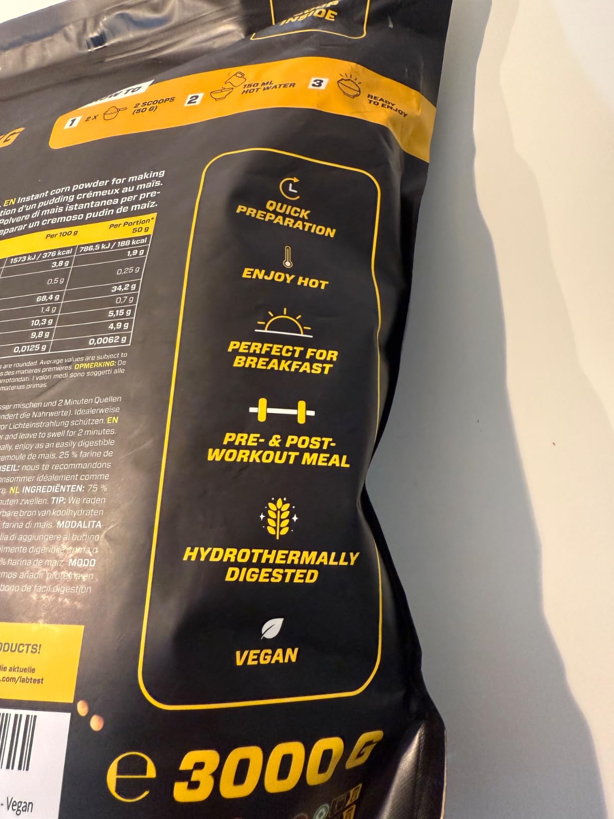 Elite Carbs & Mass Gainers Budino di Mais neutro budino 3 kg vegan