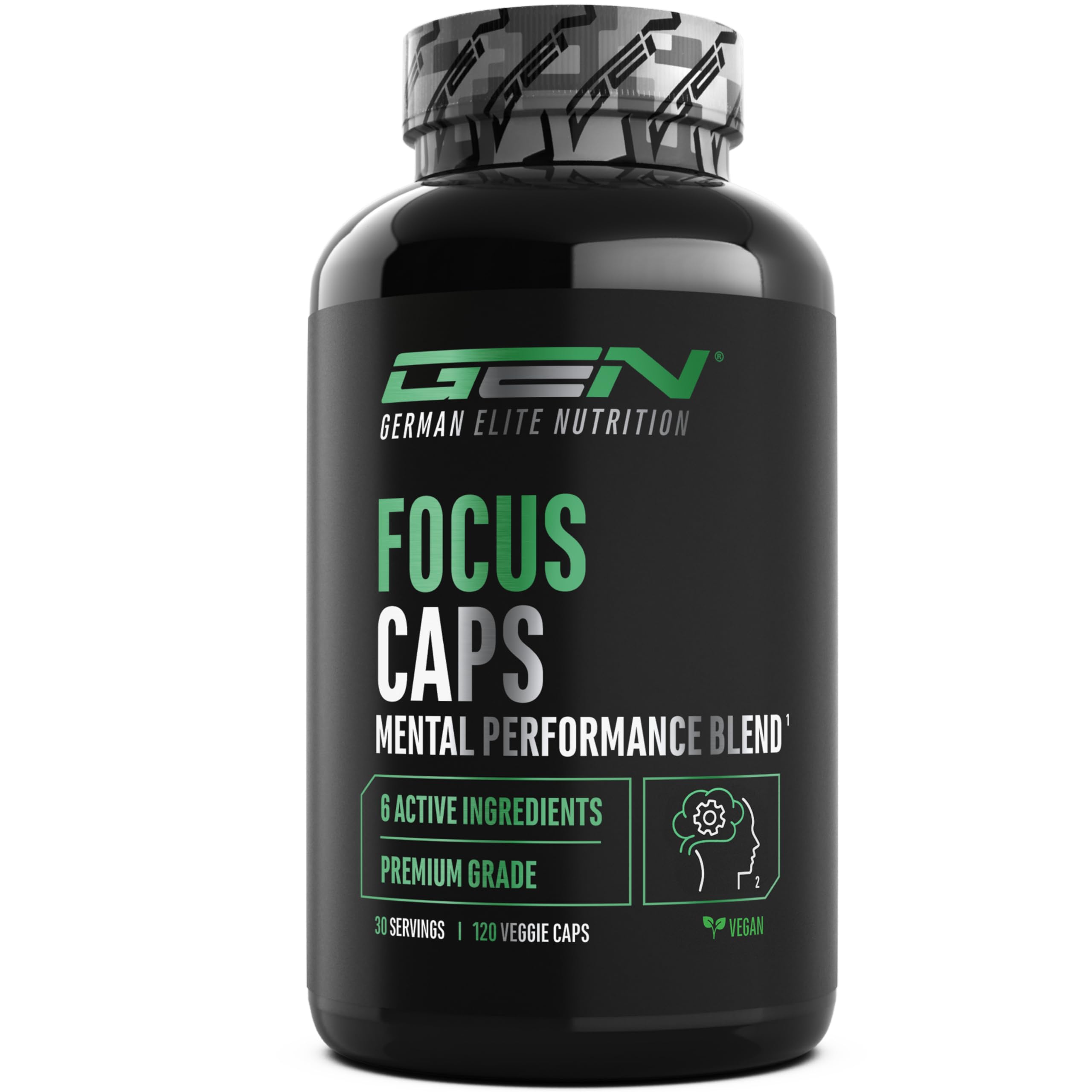 Elite Adaptogens, Sleep & Mind Focus Caps capsule 120 vegane alta caffeina
