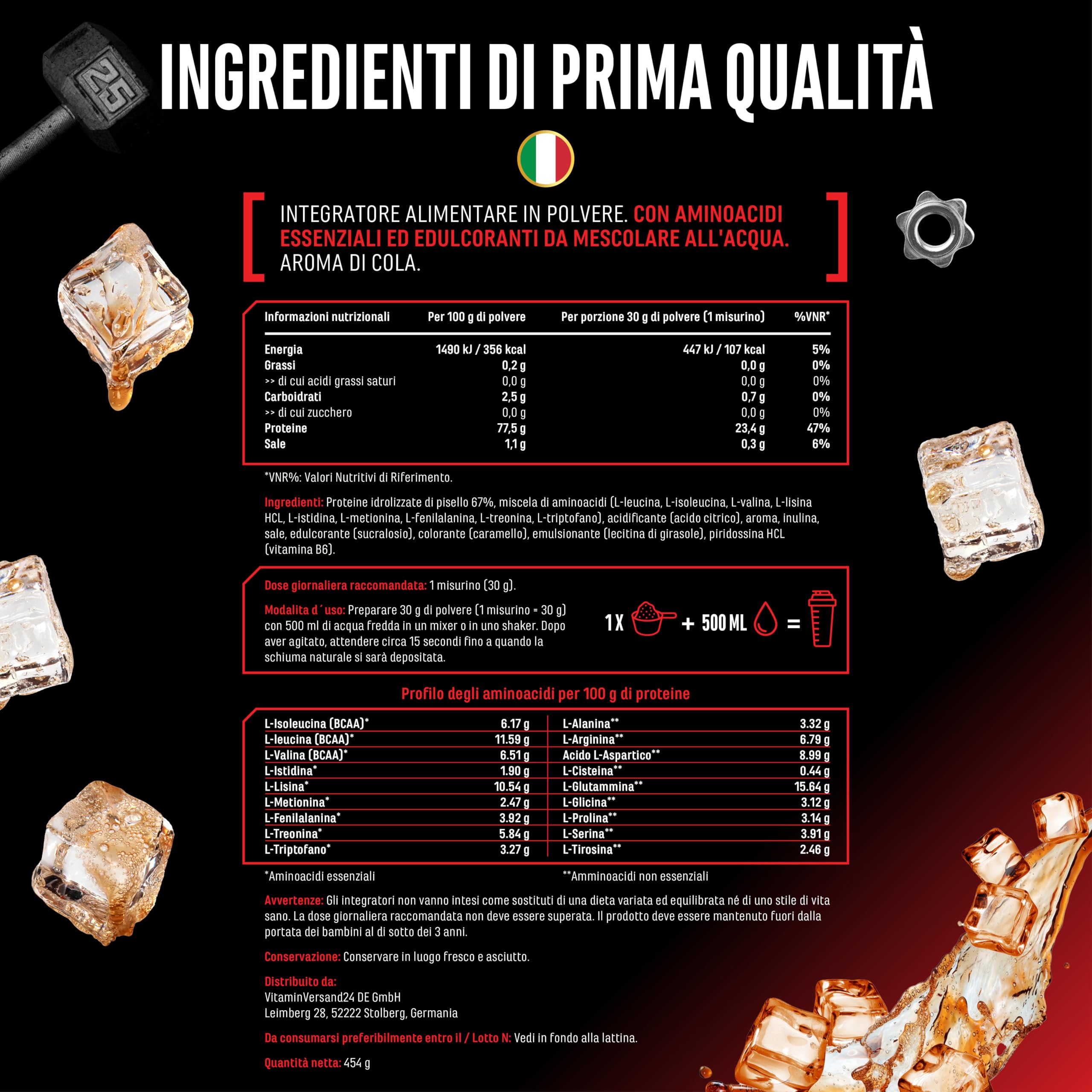 Elite Plant Protein ClearPea proteine vegane in polvere 454 g Cola