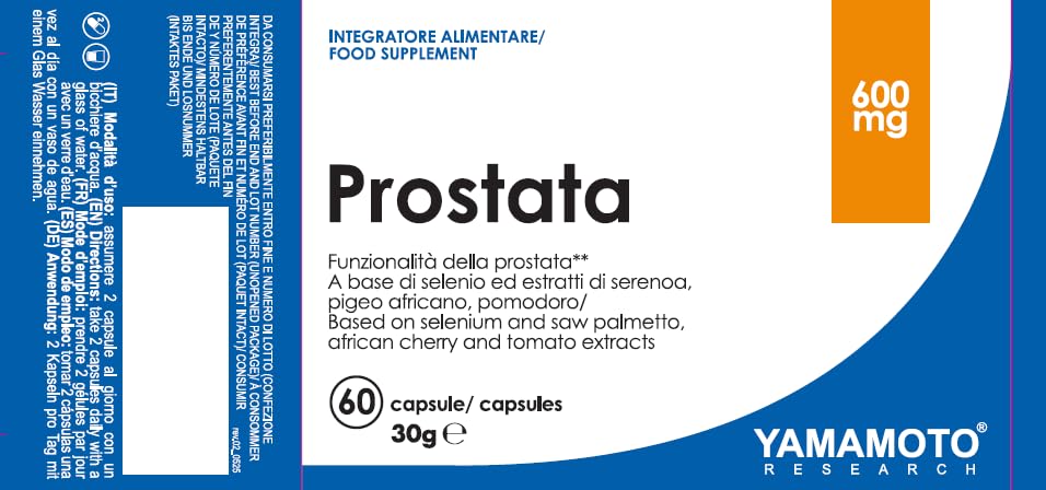 Yamamoto Vitamine e Minerali Prostata integratore 60 capsule con saw palmetto