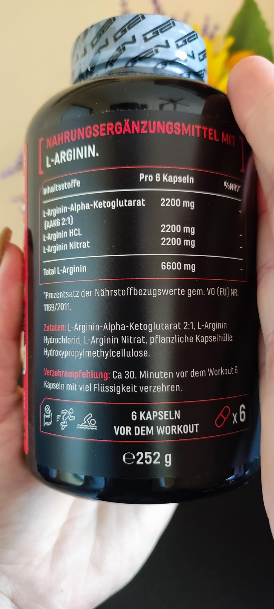 Elite Amino Singles ARGIMAX capsule 180 vegan, complesso di L-arginina