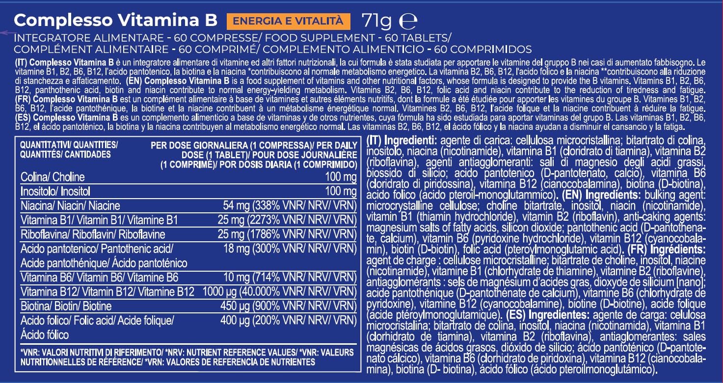 YAMAMOTO Vitamine e Minerali Complesso Vitamina B integratore 60 compresse