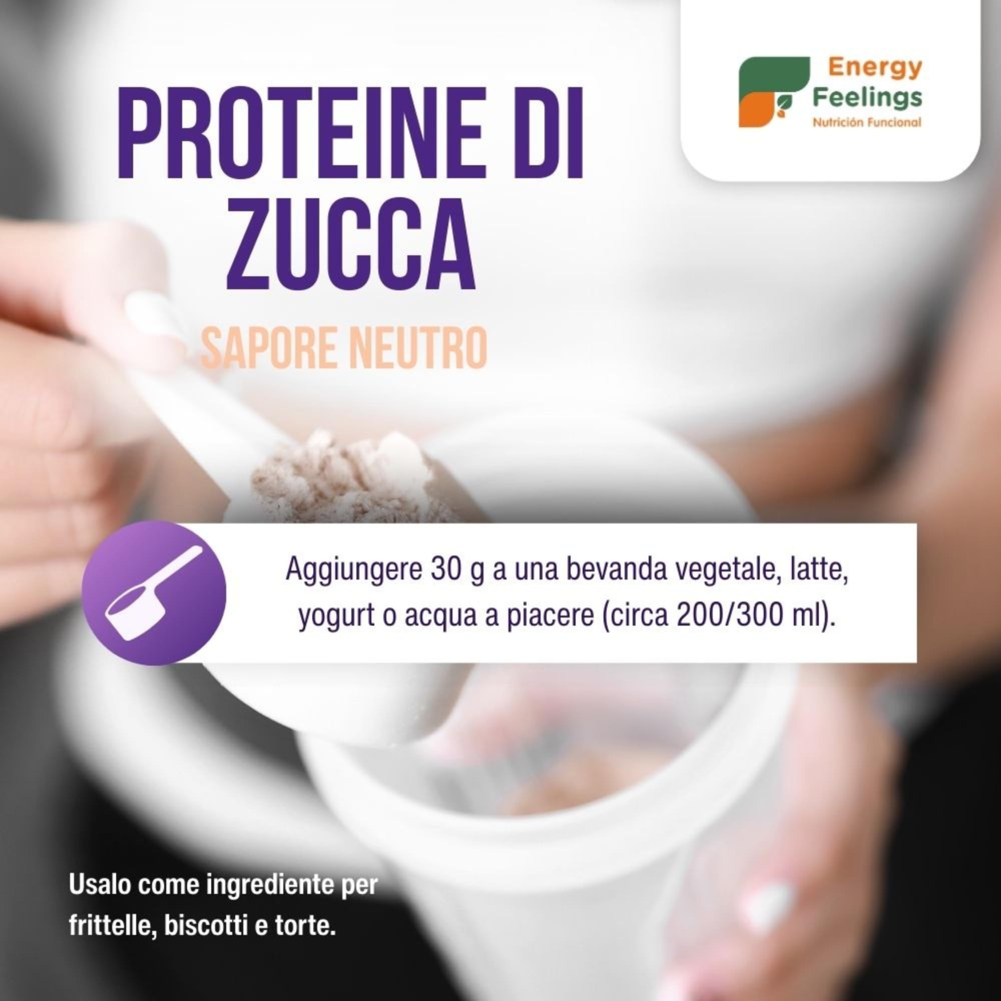 Energy Feelings Proteine vegane e nutrizione sportiva Proteine di Canapa in Polvere BIO 500 g 48% proteine
