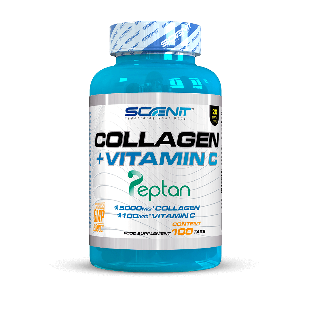 Scenit Nutrition Suplementos esenciales Collagen Peptan + Vitamin C compresse 100 compresse