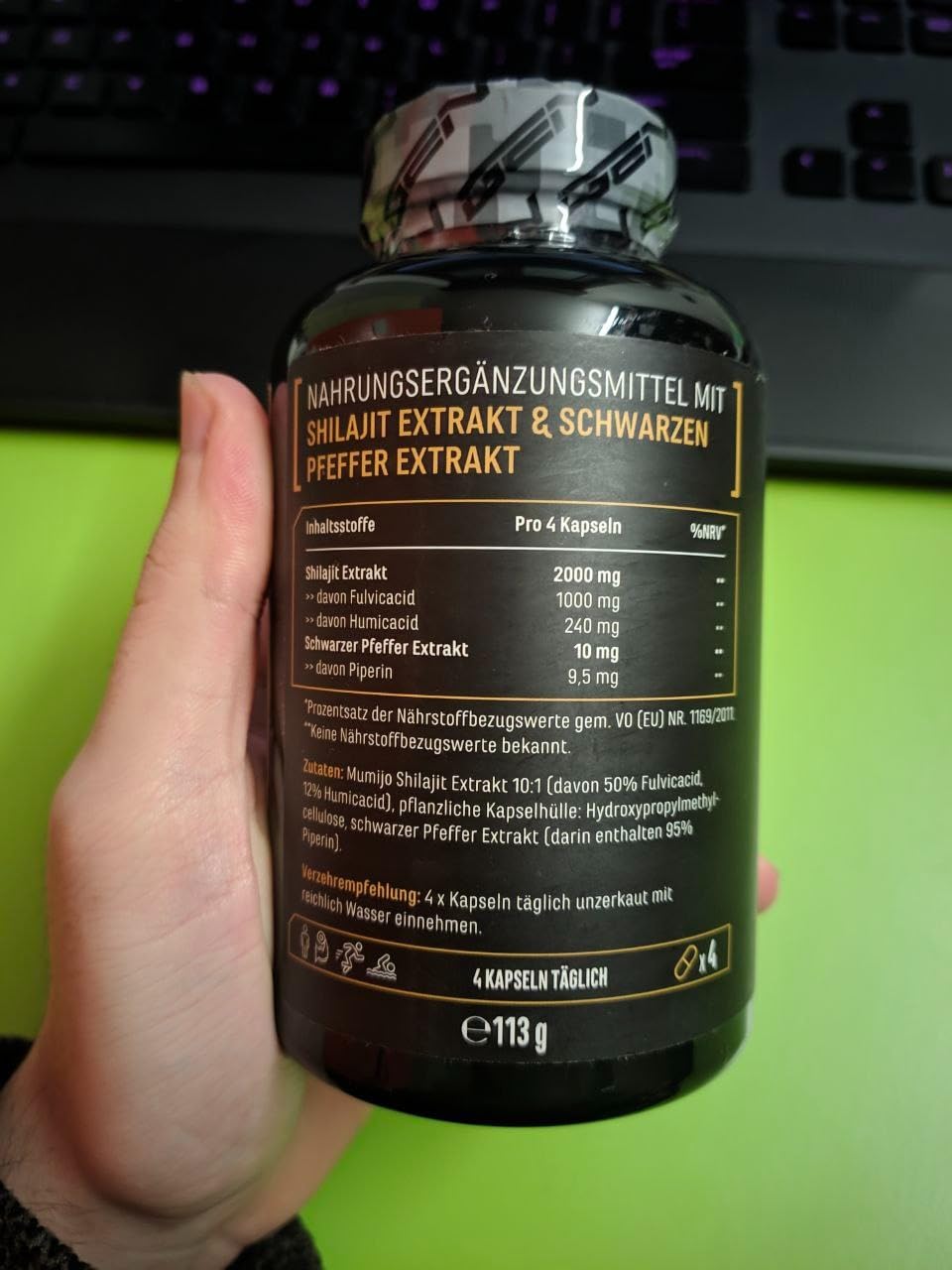 Elite Organ, Joint & Health Support Mumijo Shilajit Max capsule 180 unità estratto 10:1