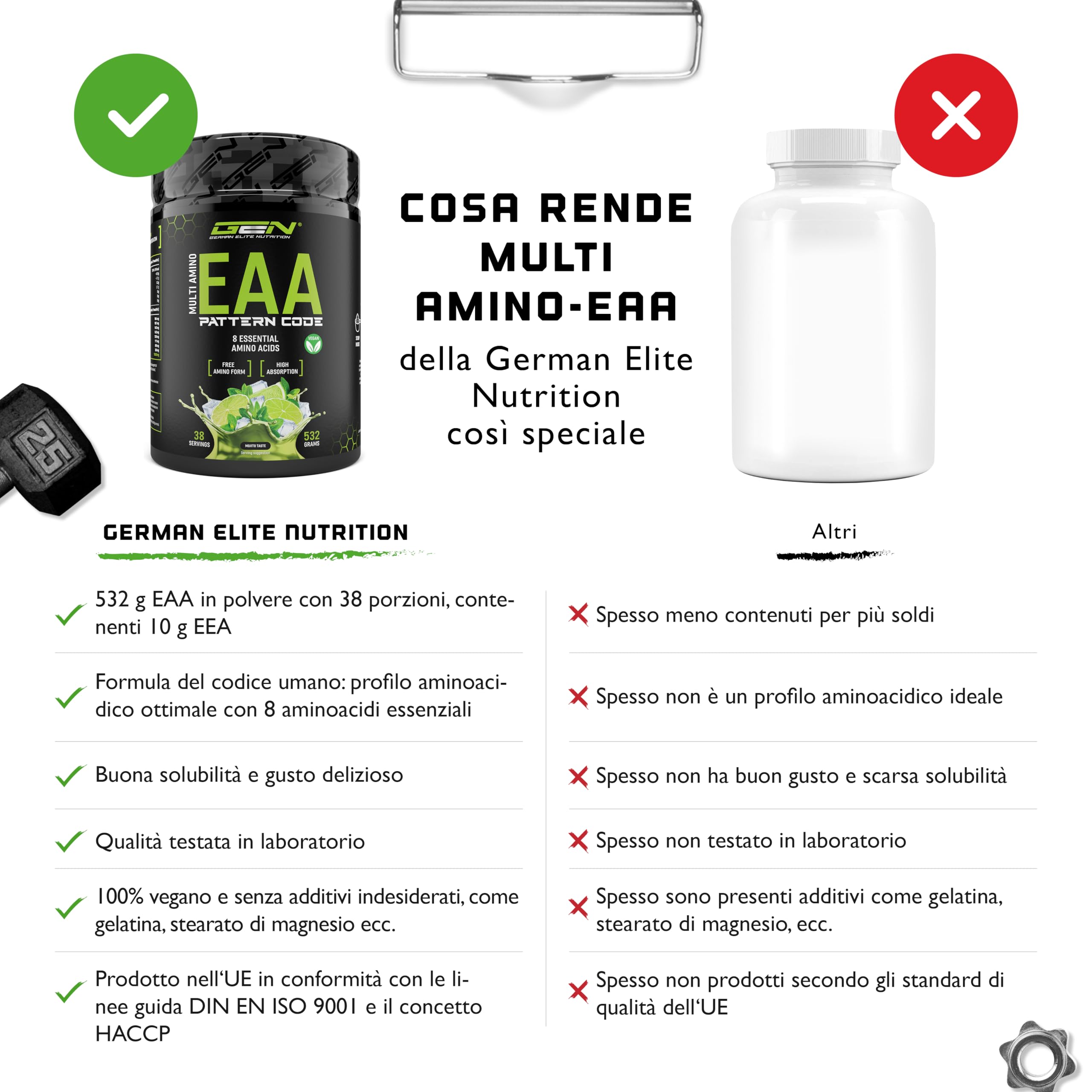 Elite EAA & BCAA Polvere EAA in polvere Mojito 532 g vegana