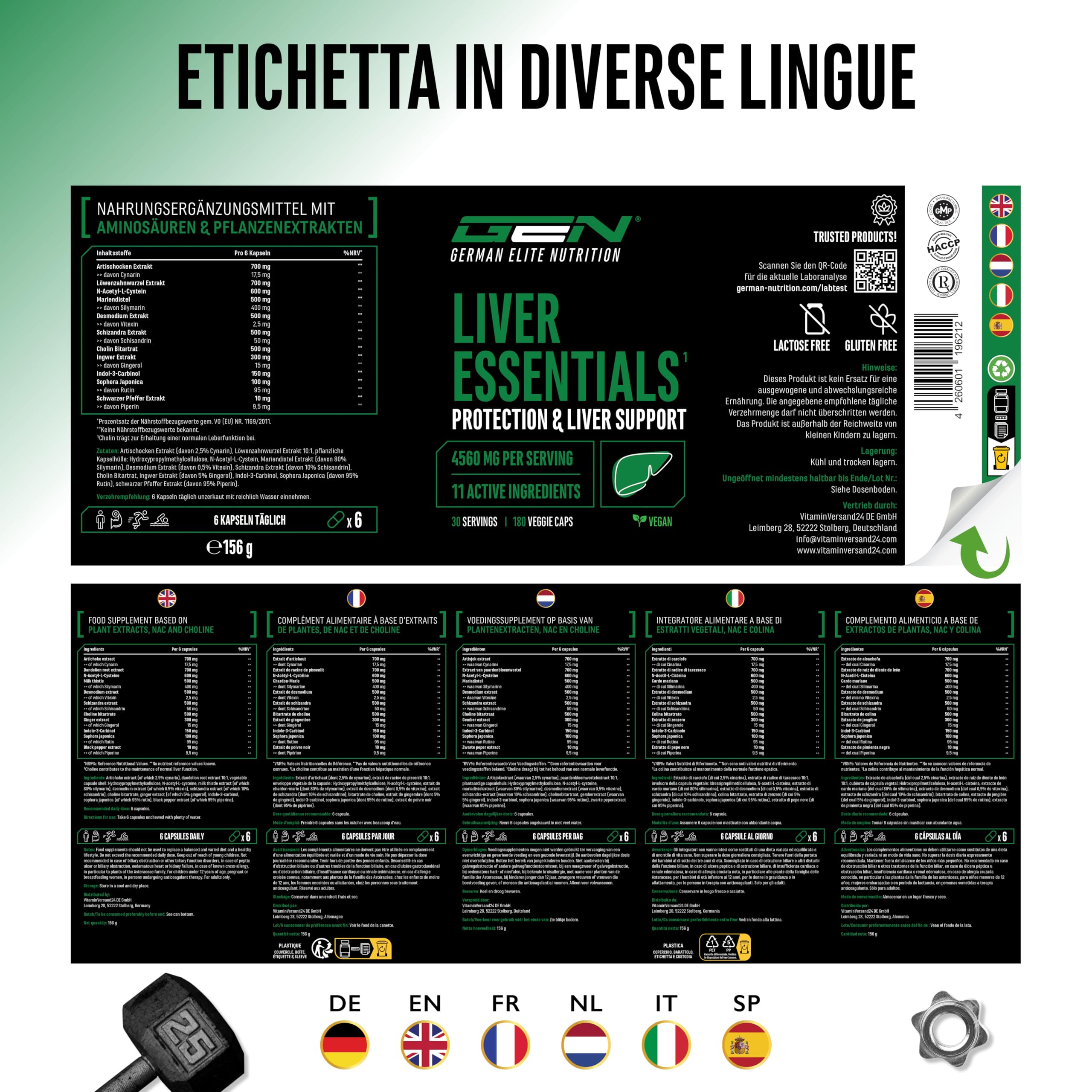 Elite Organ, Joint & Health Support Liver Essentials integratore per il fegato 180 capsule vegane complesso vegetale