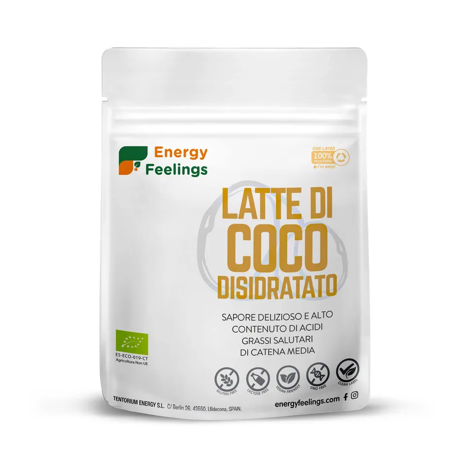 Energy Feelings Latte di Cocco Biologico in Polvere latte di cocco 200 g senza lattosio