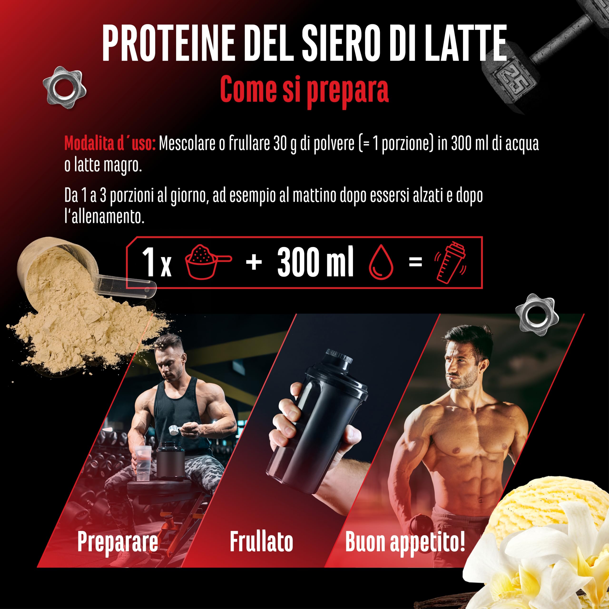 Elite Whey Protein Whey Proteine Complesso proteine in polvere 1000 g gelato alla vaniglia con isolato