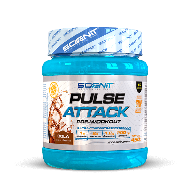 Scenit Nutrition Potenziatori sportivi Pulse Attack pre workout 450 g con caffeina