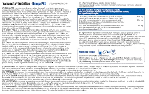 YAMAMOTO Omega-3 e Cuore e Circolazione OmegaPRO integratore omega-3 240 softgel concentrato
