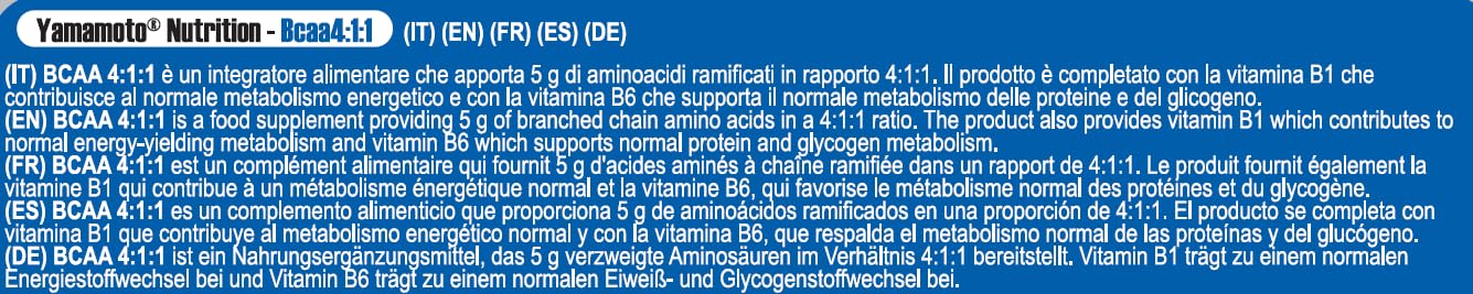 YAMAMOTO Aminoacidi e BCAAs BCAA 4:1:1 compresse 500 compresse con B1 e B6