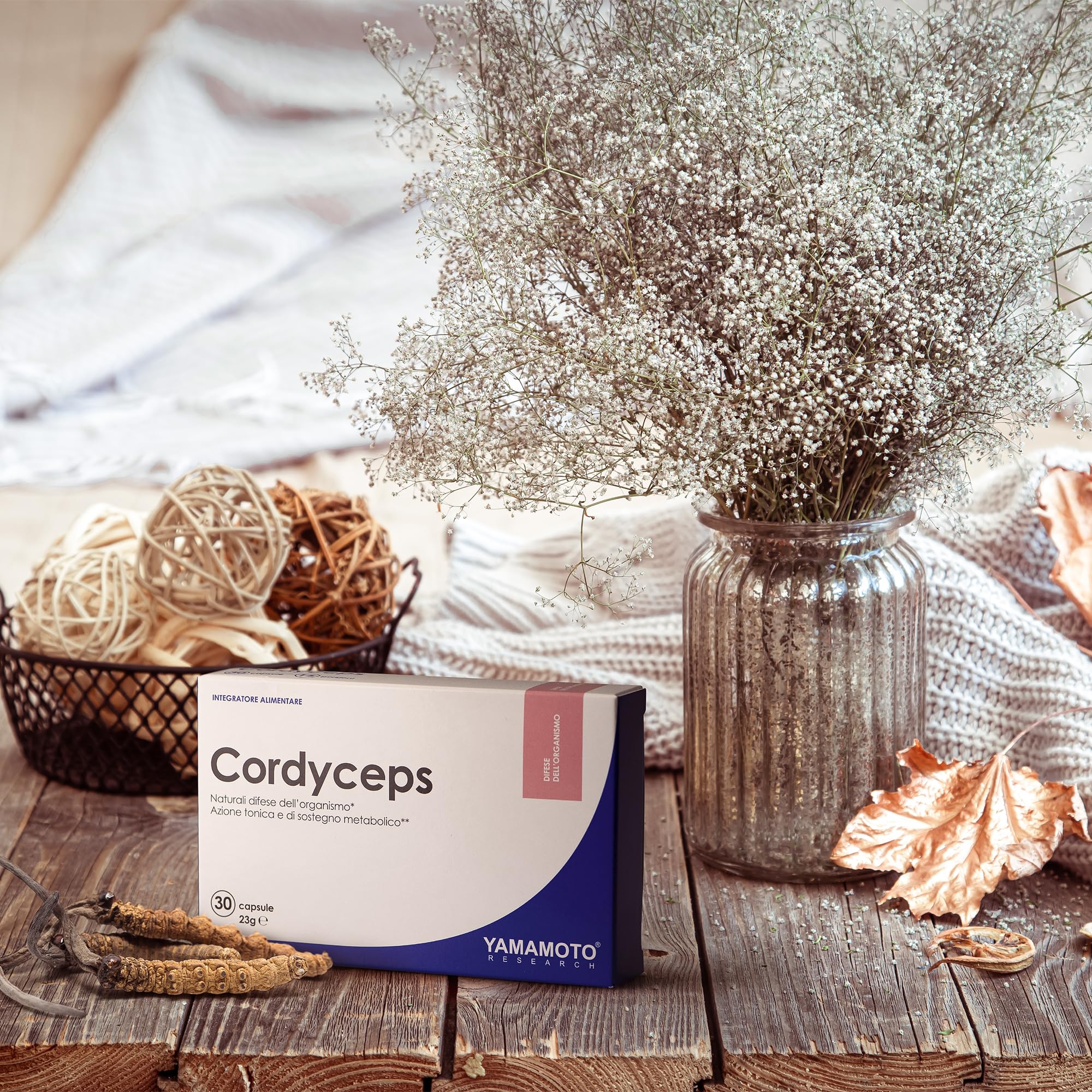 Yamamoto Cordyceps integratore 30 capsule per le difese immunitarie