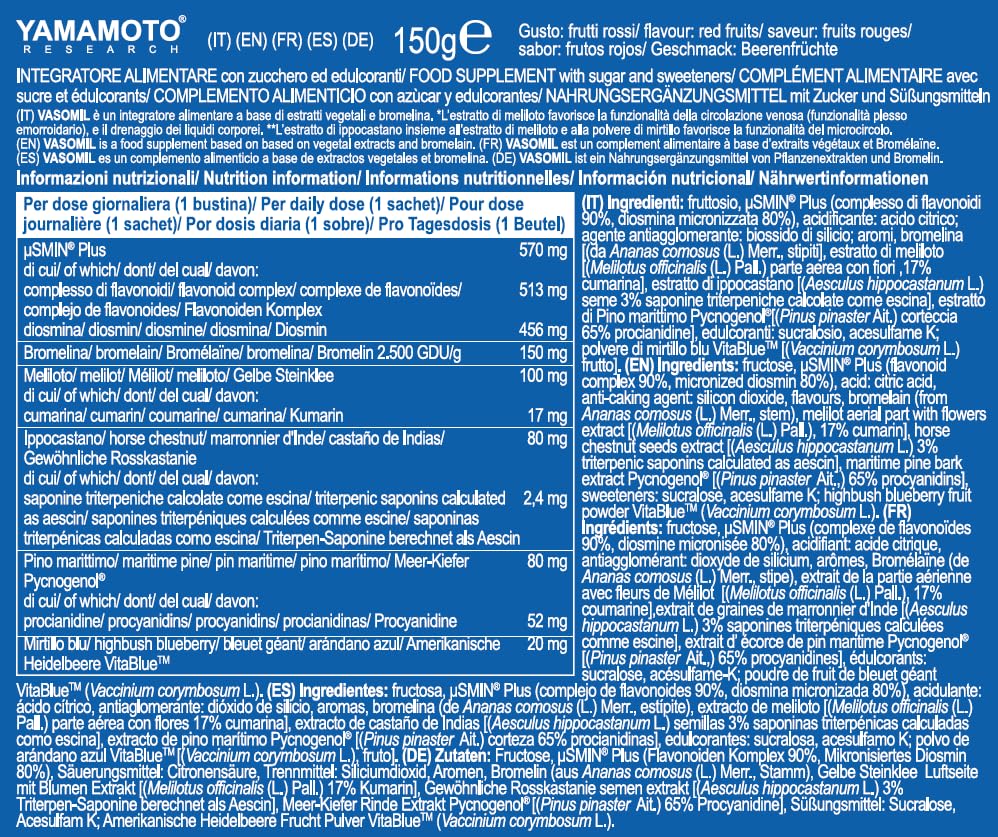Yamamoto Omega-3 e Cuore e Circolazione Vasomil bustine 30 per microcircolo