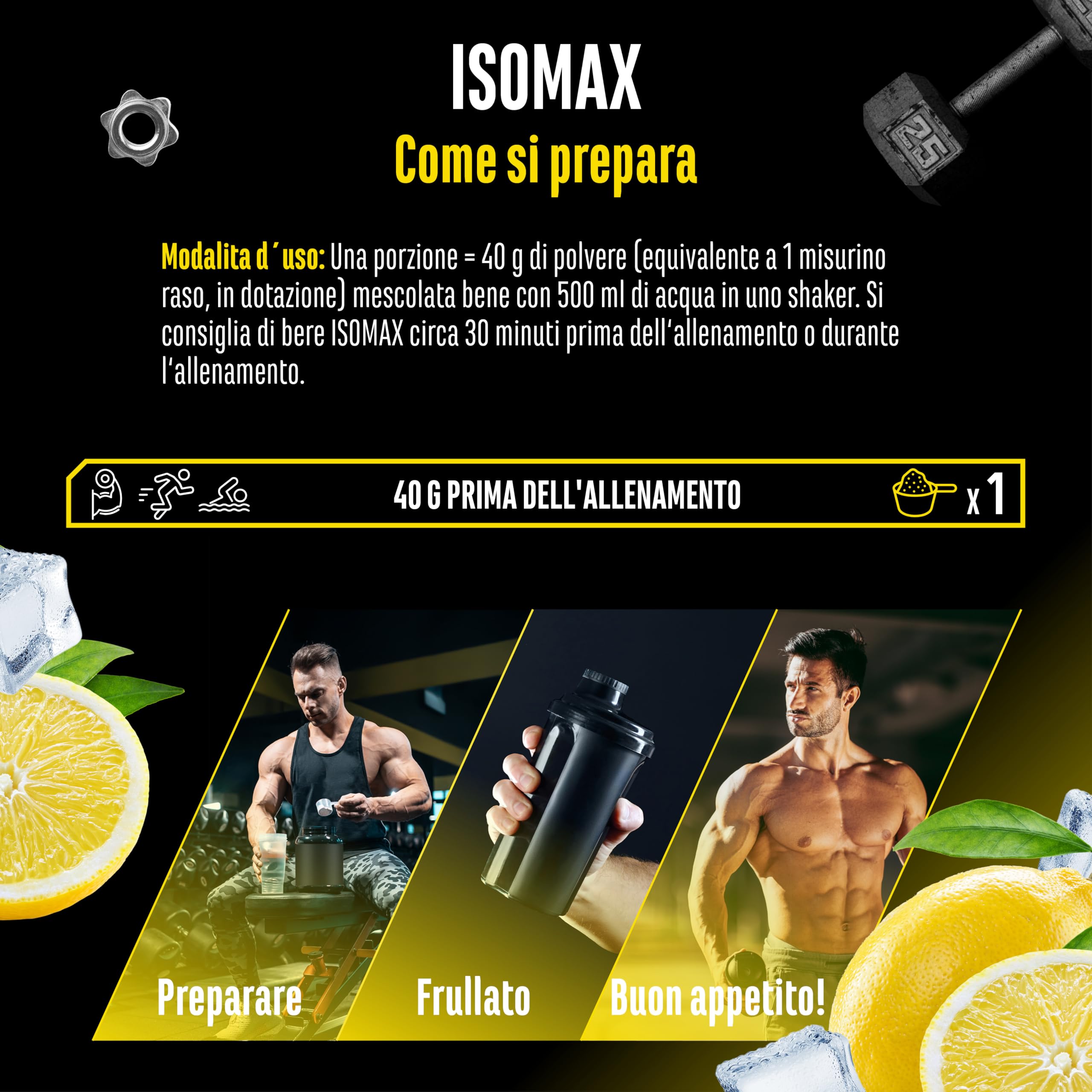 Elite Vitamins, Minerals & Hydration Isomax bevanda isotonica limone 1000 g vegana