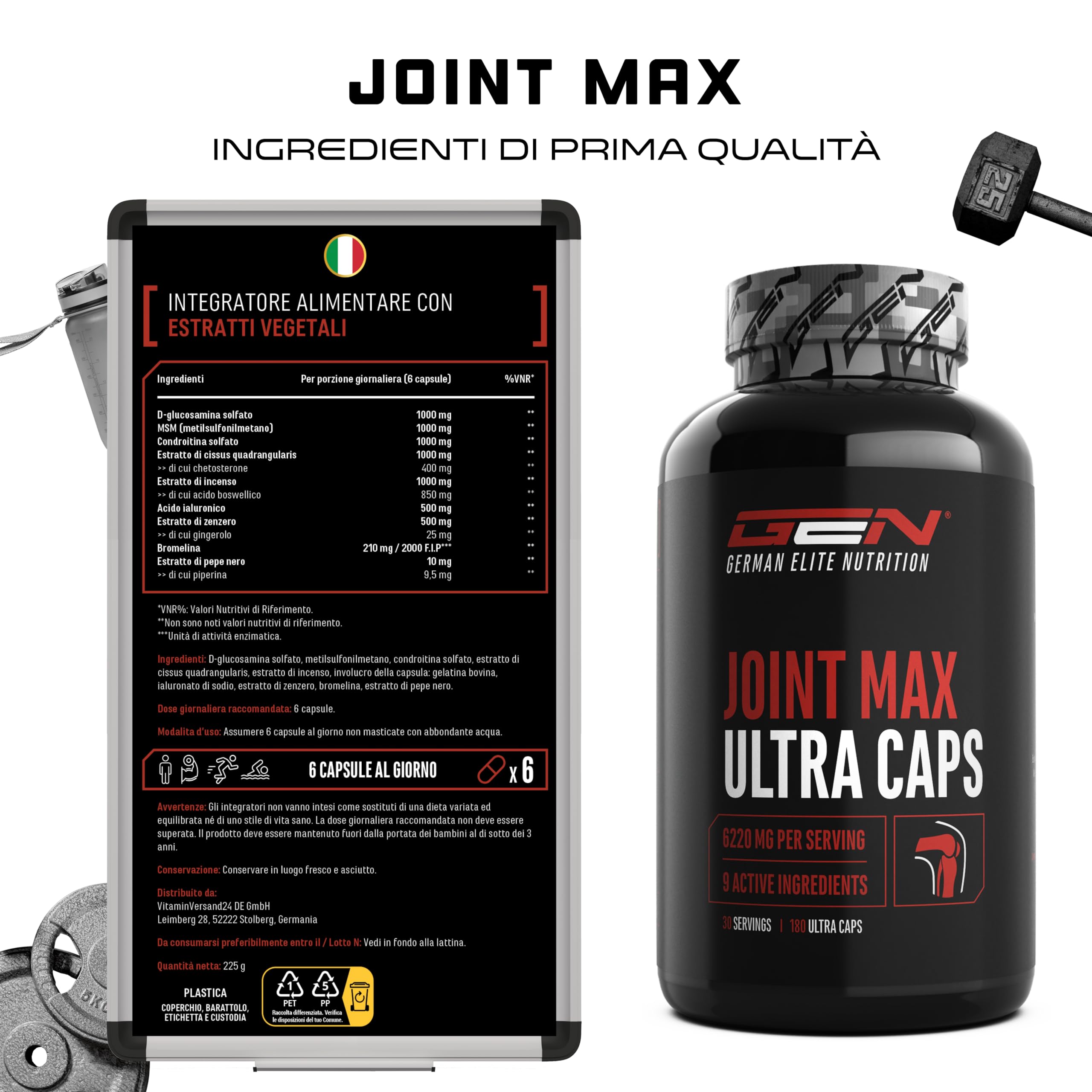 Elite Organ, Joint & Health Support Joint Max Ultra capsule 180 articolazioni