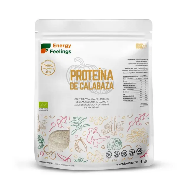 Energy Feelings Proteine Vegane di Zucca Bio proteine 1 kg biologiche