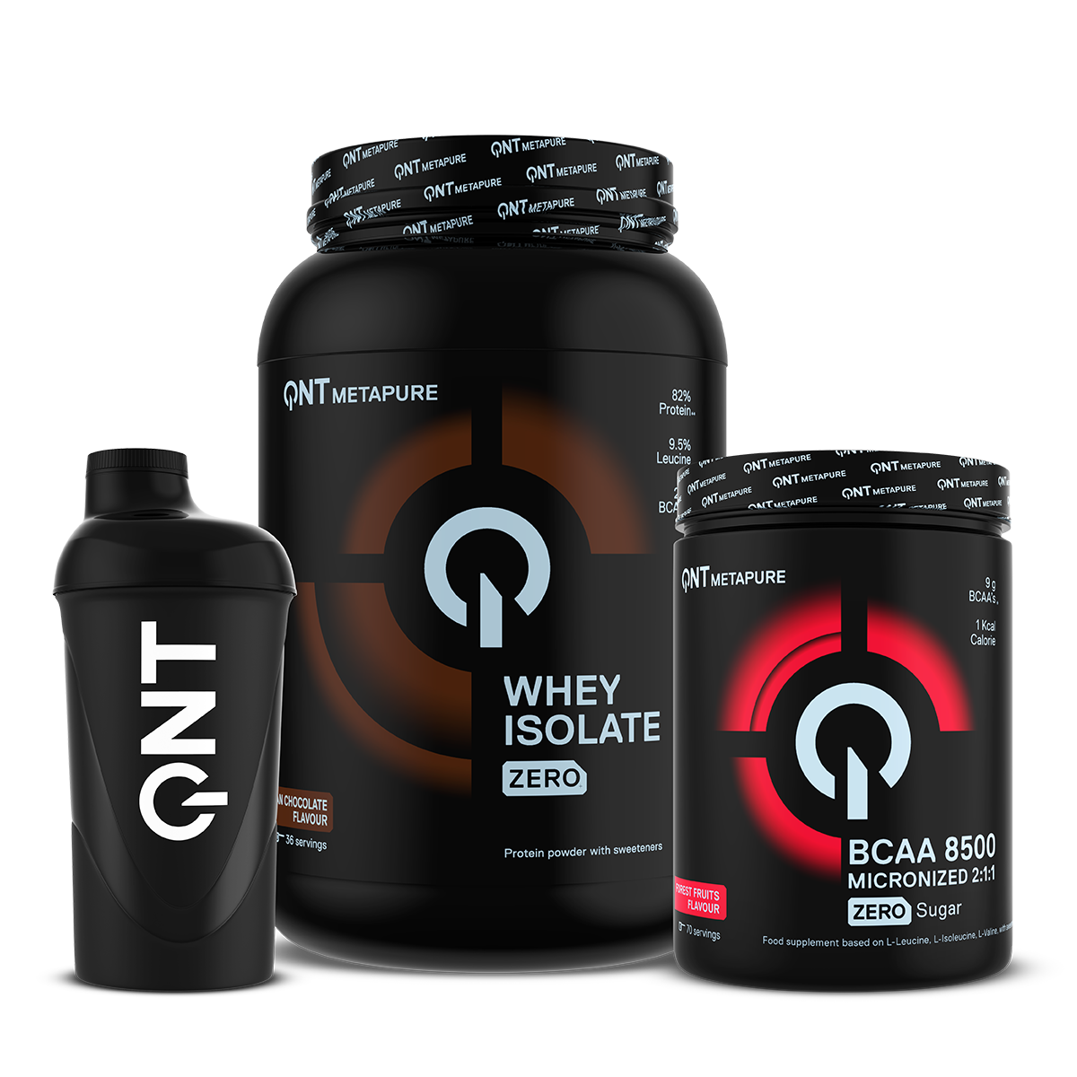 QNT Bundles Mass Gainer Pack bundle 908 g whey Belgian chocolate + BCAA Lemon 350 g
