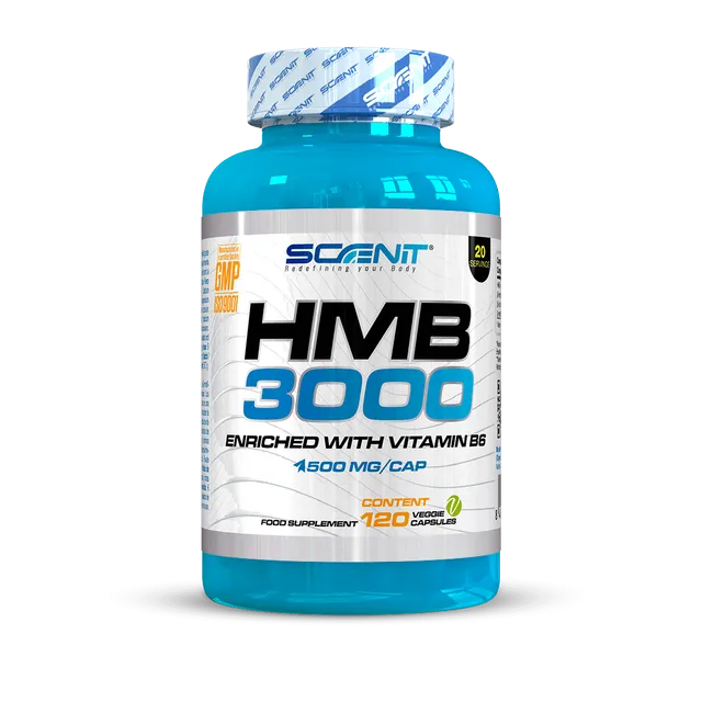 Scenit Nutrition Potenziatori sportivi HMB 3000 con Vitamina B6 capsule vegane 120